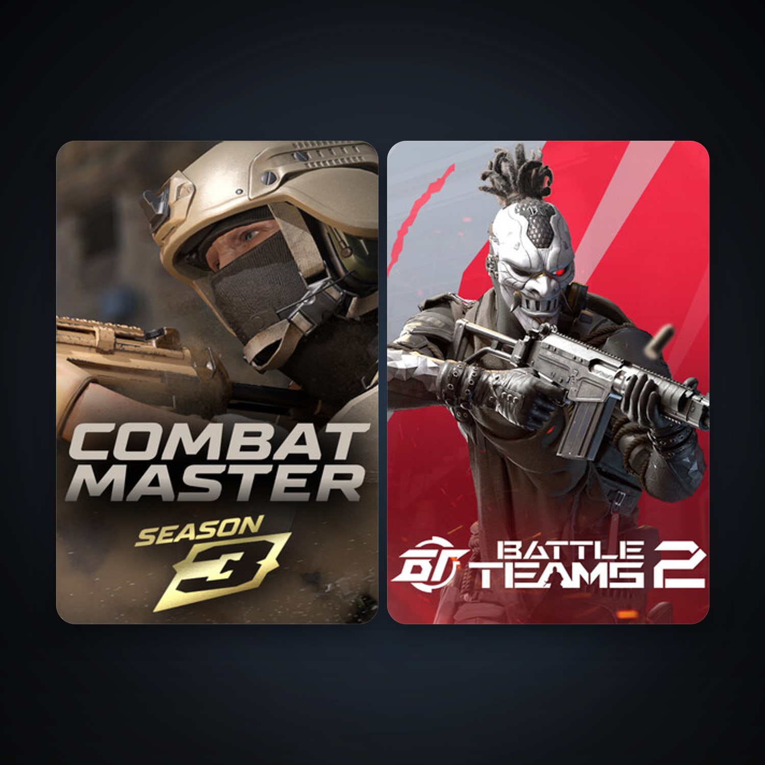 Battle Teams 2 + Combat Master: Season 1, 5 games, clean — HabibiAccounts
