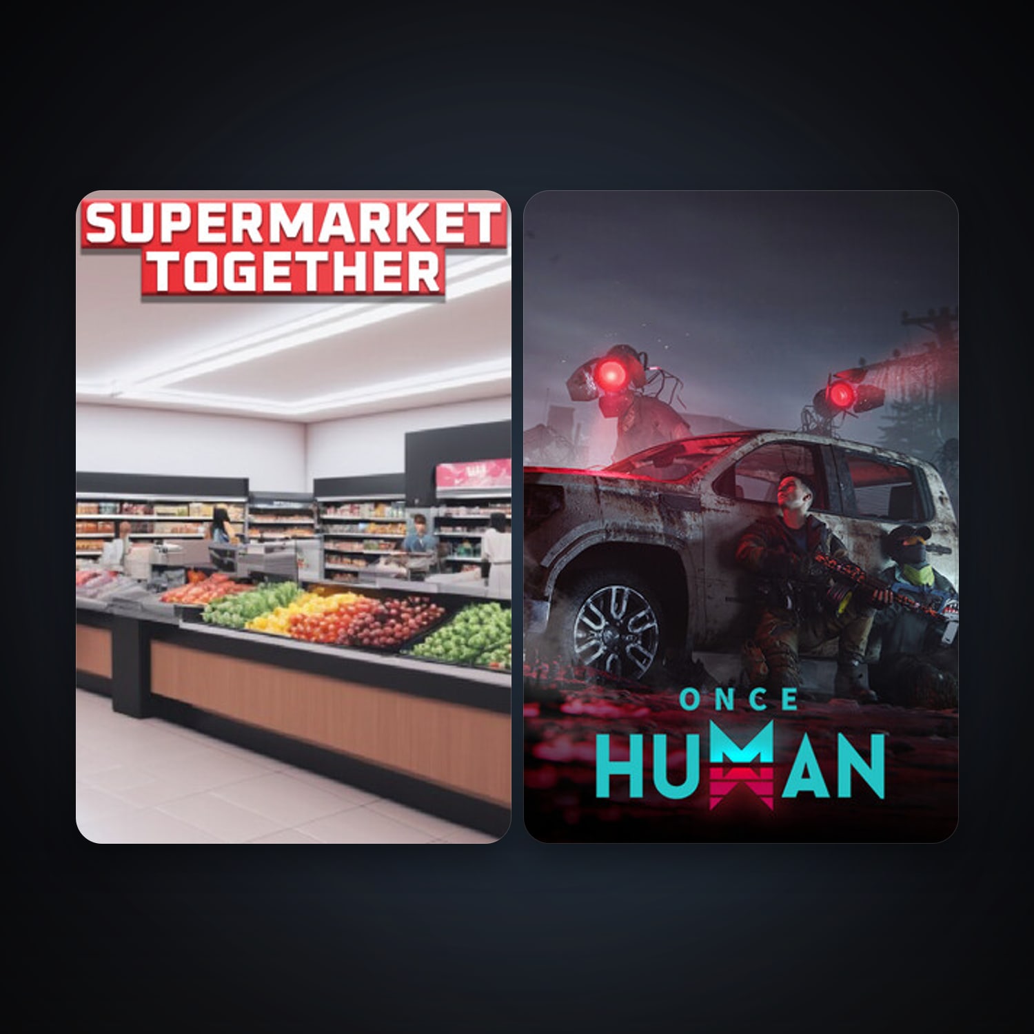 Once Human + Supermarket Together, 3 games, clean — HabibiAccounts