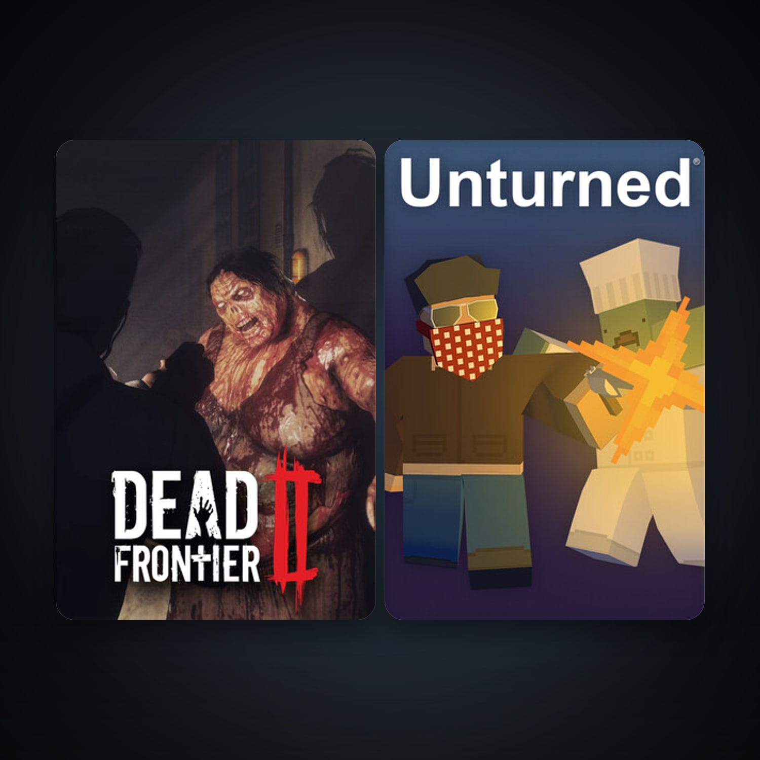 Unturned + Dead Frontier 2, 5 games, clean — HabibiAccounts