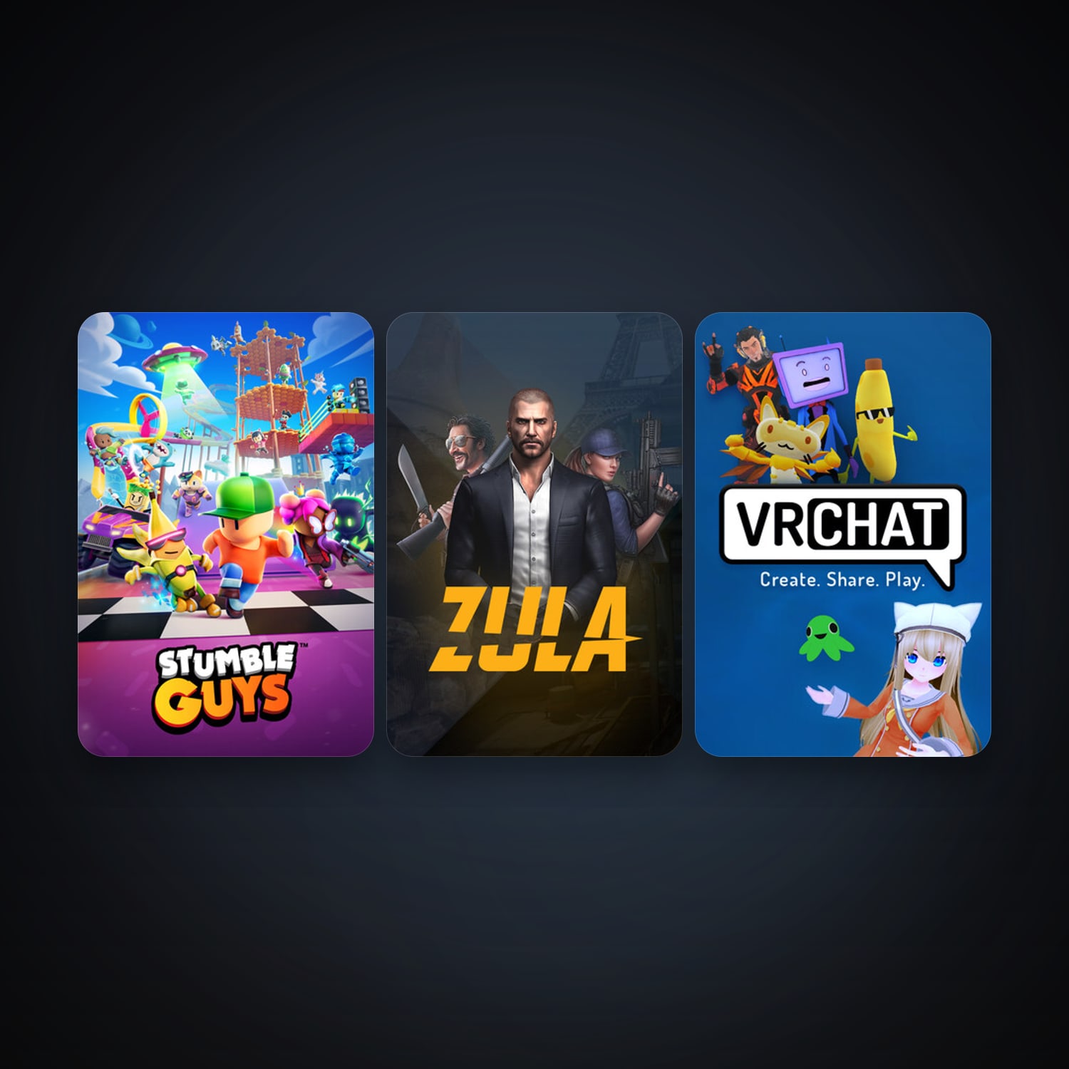 VRChat + Zula Global, 6 games, clean — HabibiAccounts