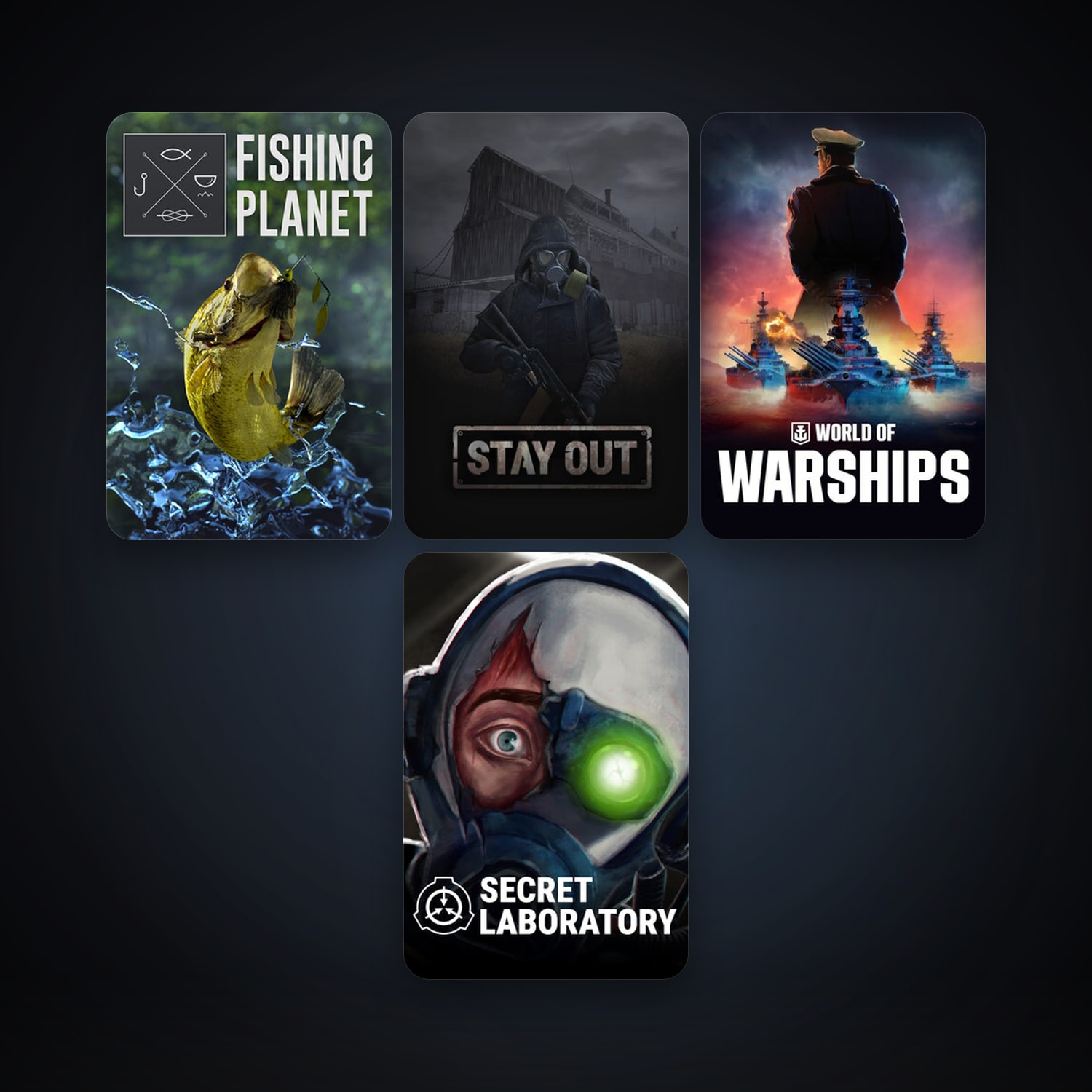 Fishing Planet + World of Warships, 7 games, clean — HabibiAccounts