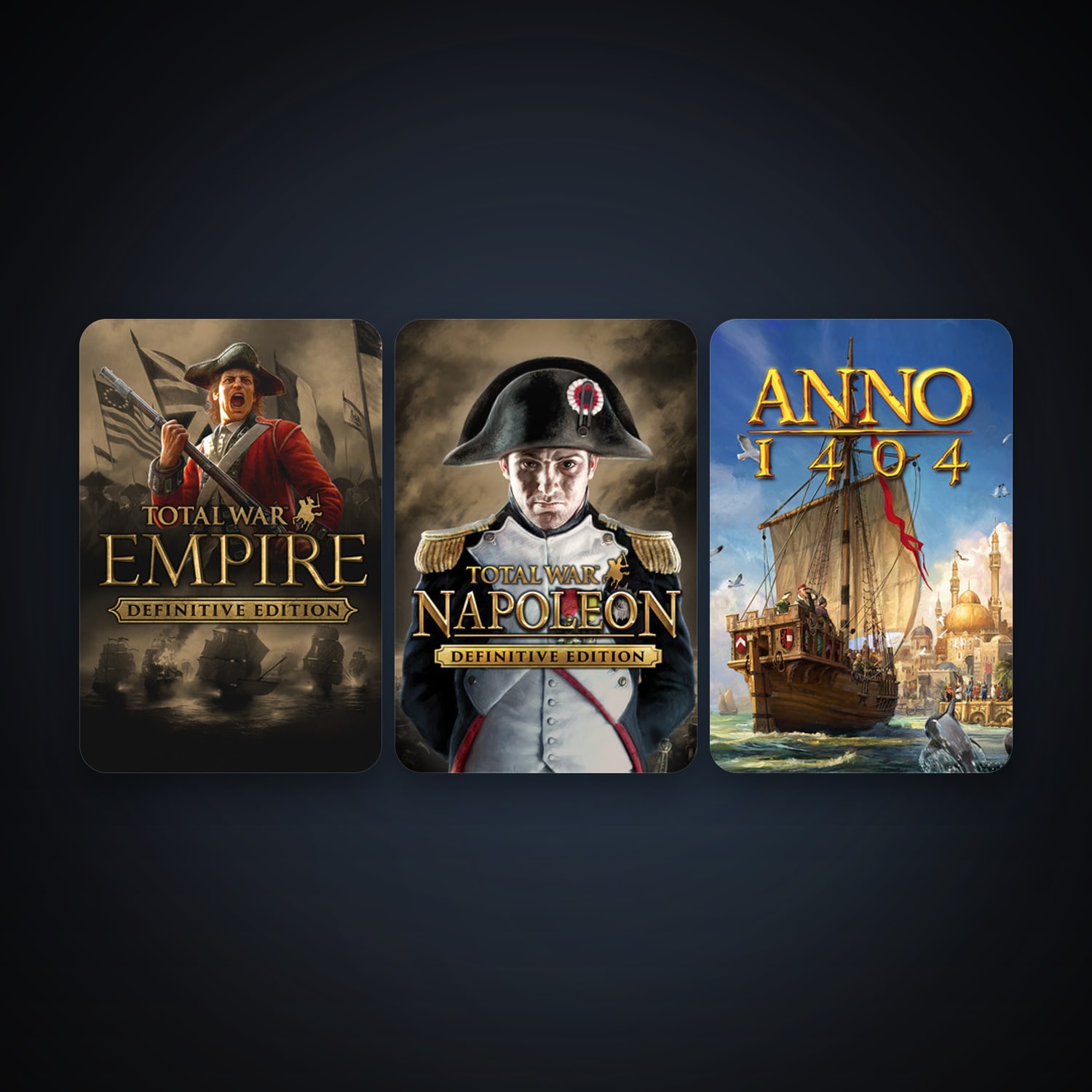 Empire: Total War + Anno 1404, 4 games, clean — HabibiAccounts