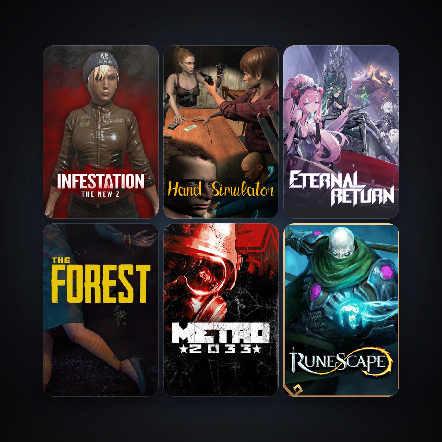 Metro 2033 + The Forest, 28 games, clean — HabibiAccounts