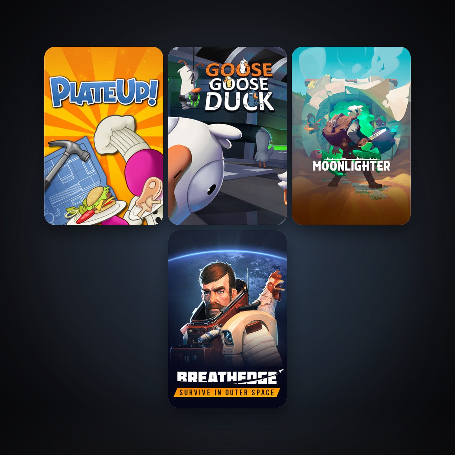 Moonlighter + Breathedge, 16 games, clean — HabibiAccounts