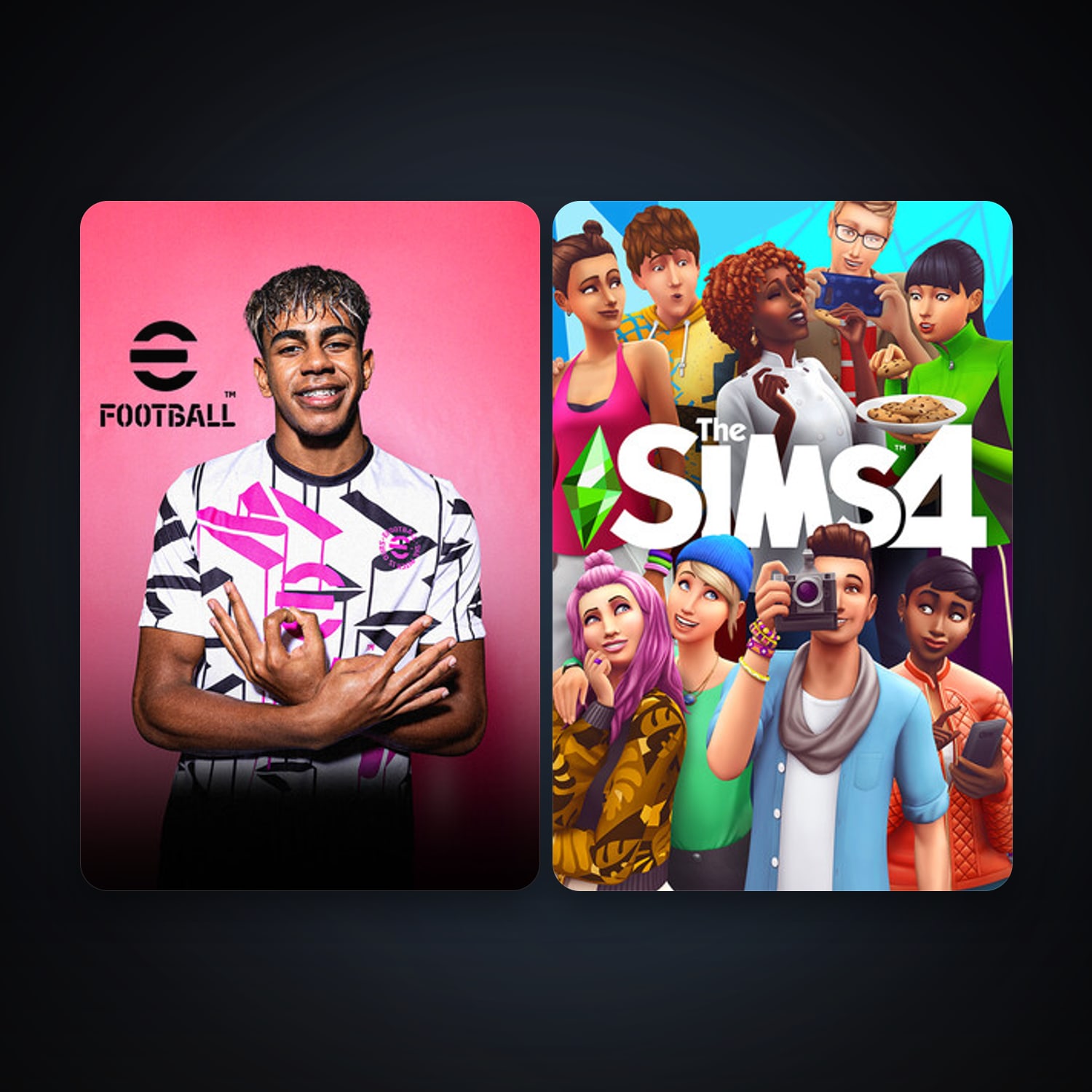 The Sims 4 + eFootball 2024, 3 games, clean — HabibiAccounts
