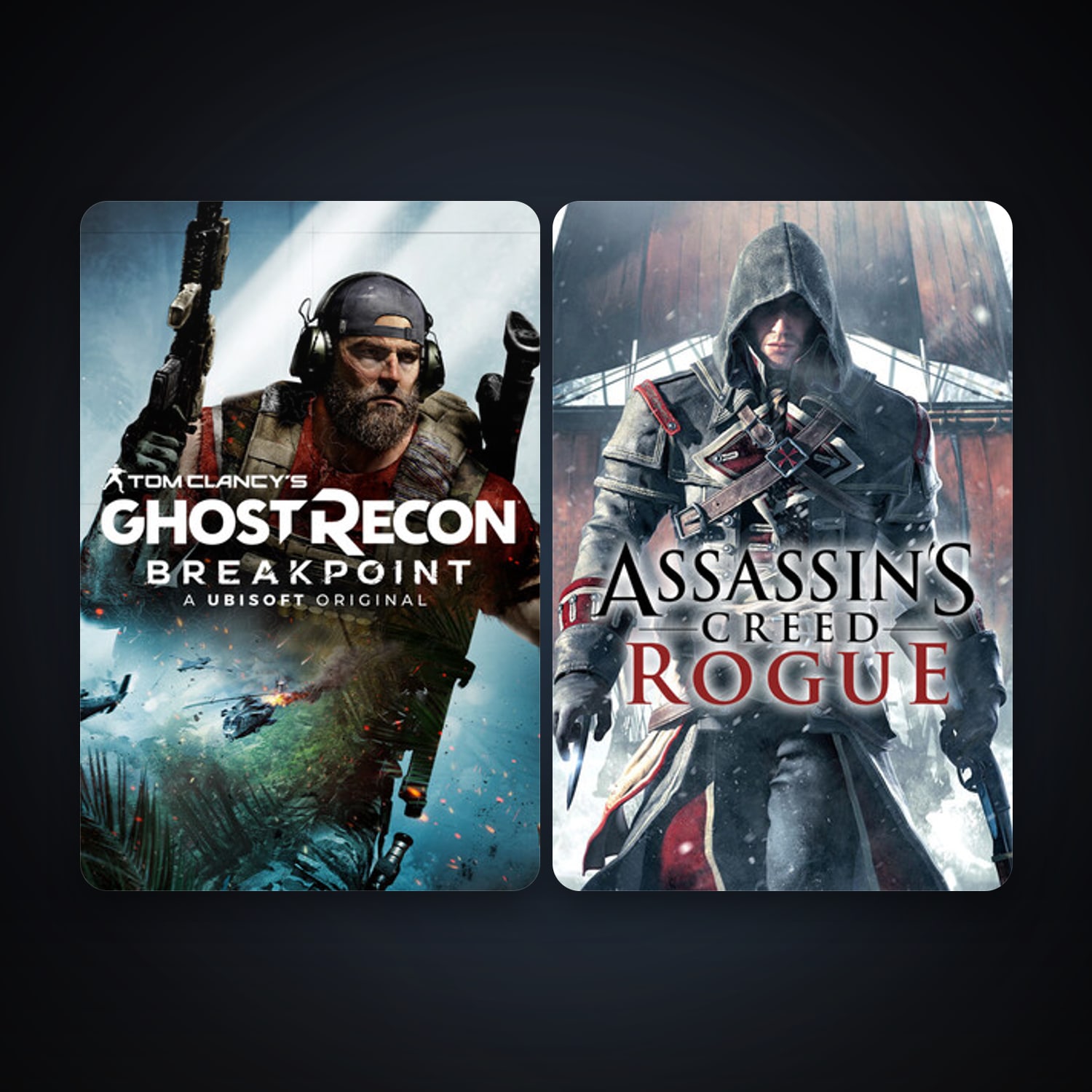 Assassin’s Creed Rogue + Tom Clancy's Ghost Recon Breakpoint, 2 games, clean — HabibiAccounts