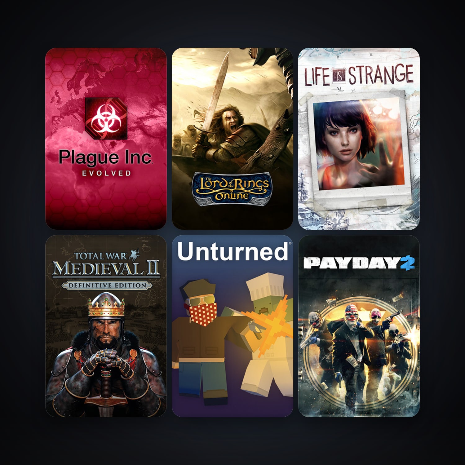 Medieval II: Total War + The Lord of the Rings Online, 34 games, clean — HabibiAccounts