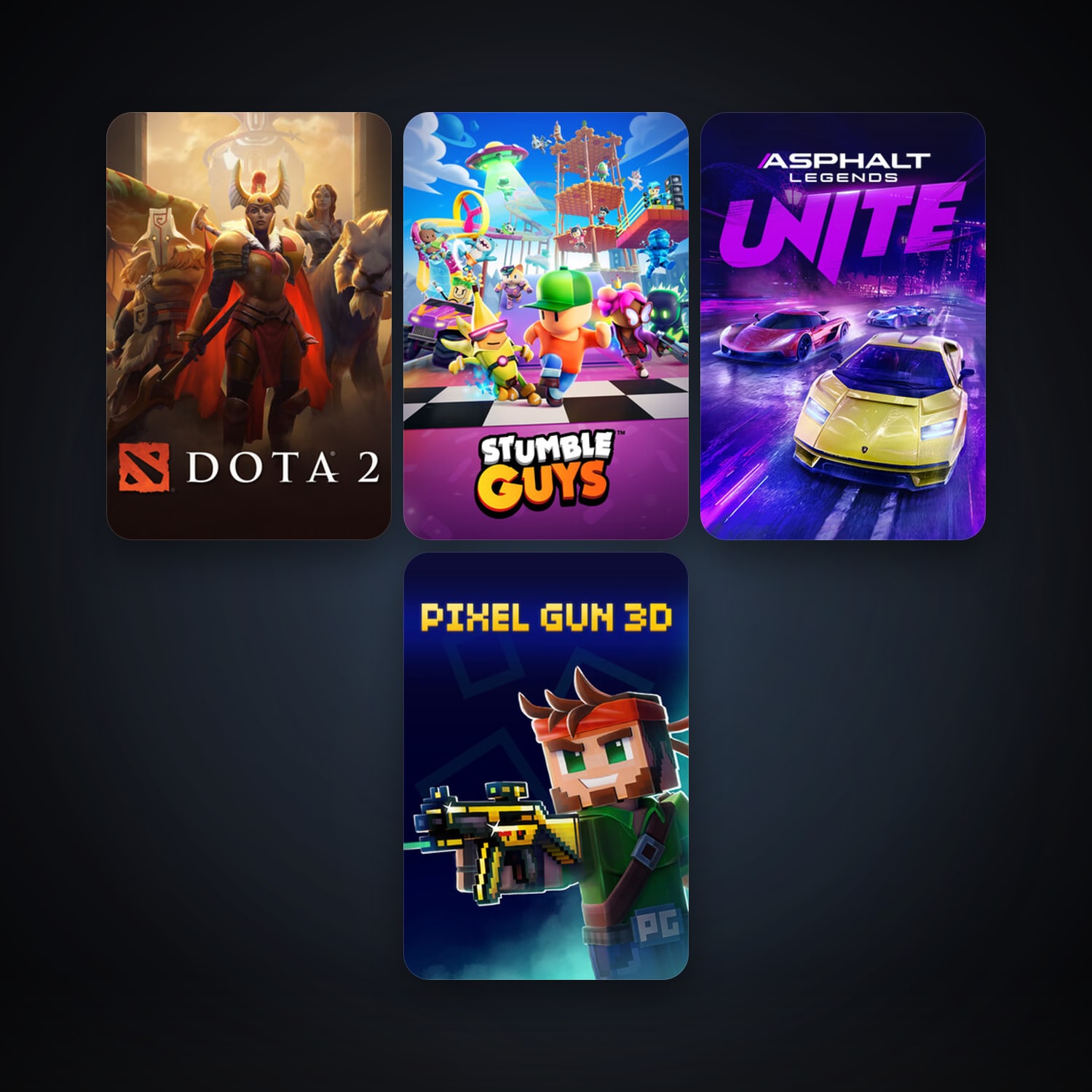 Dota 2 + Stumble Guys, 5 games, clean — HabibiAccounts
