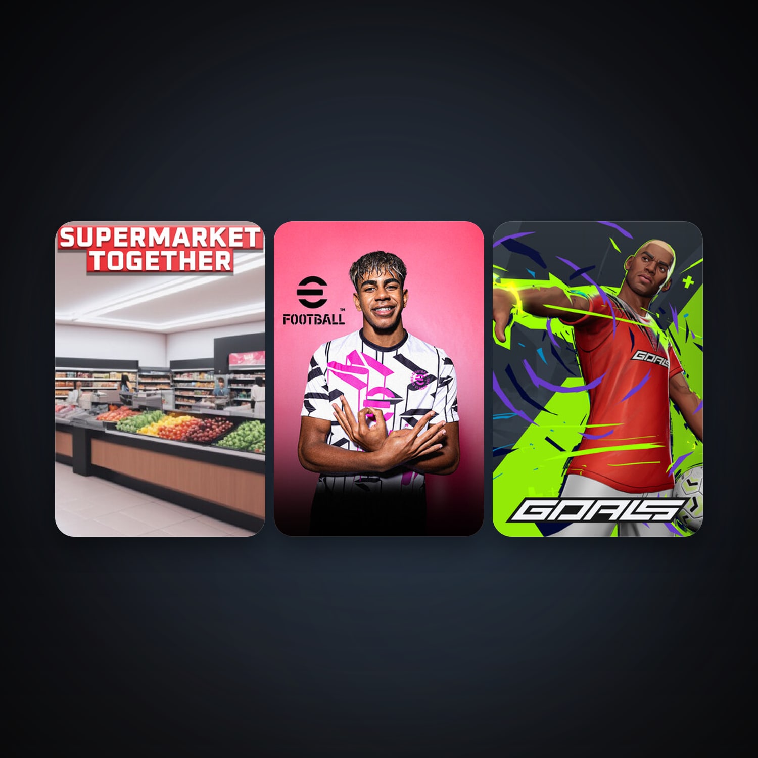 eFootball 2024 + Supermarket Together, 5 games, clean — HabibiAccounts