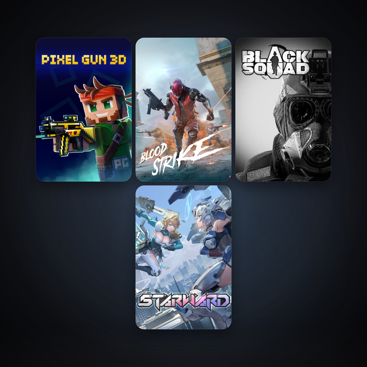 Black Squad + Pixel Gun 3D: PC Edition, 7 games, clean — HabibiAccounts