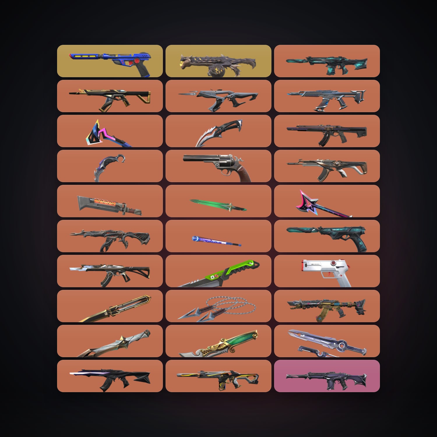 EU Plat 1 locker — 13 knives, 168 skins, lvl 179 — HabibiAccounts