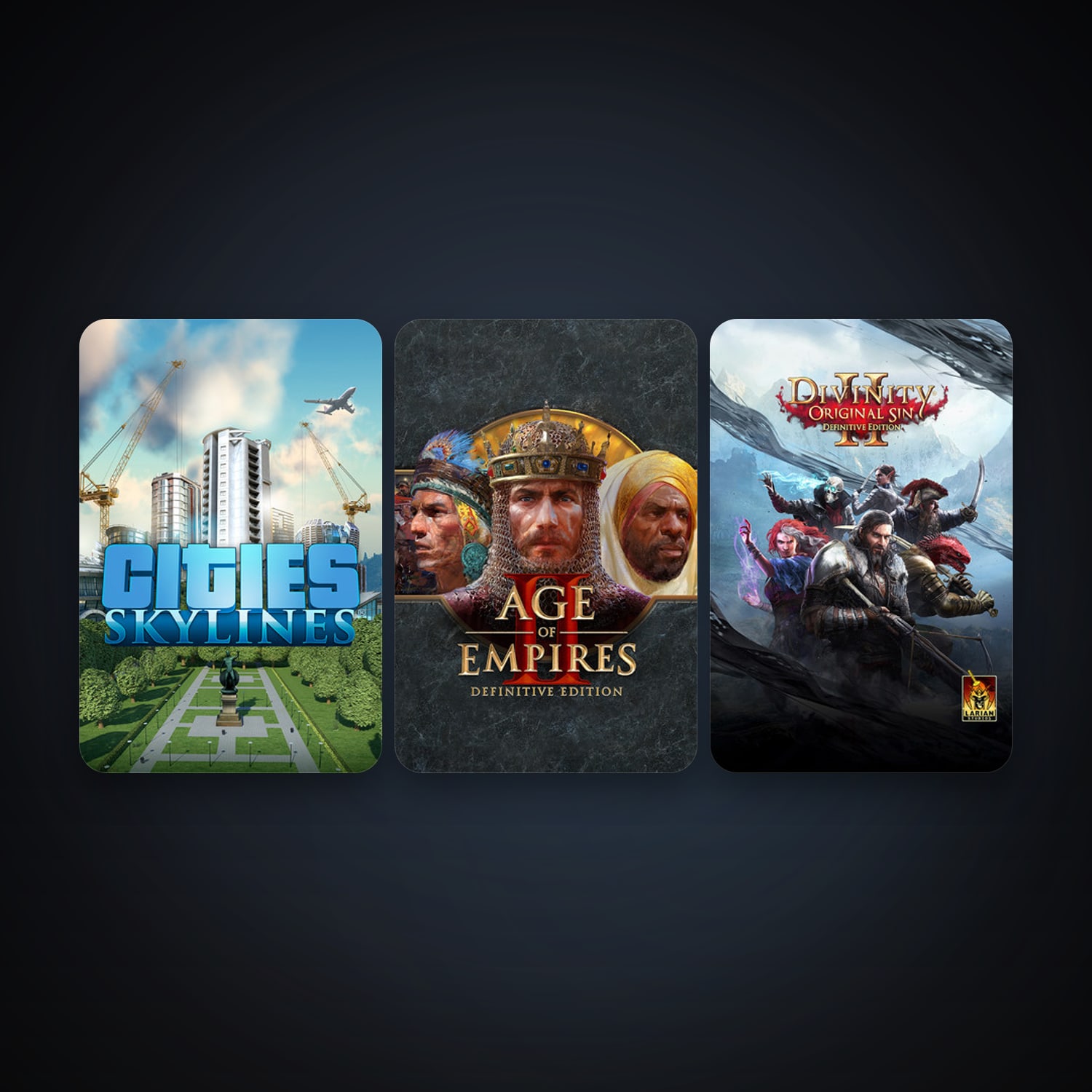 Cities: Skylines + Divinity: Original Sin 2, 3 games, clean — HabibiAccounts