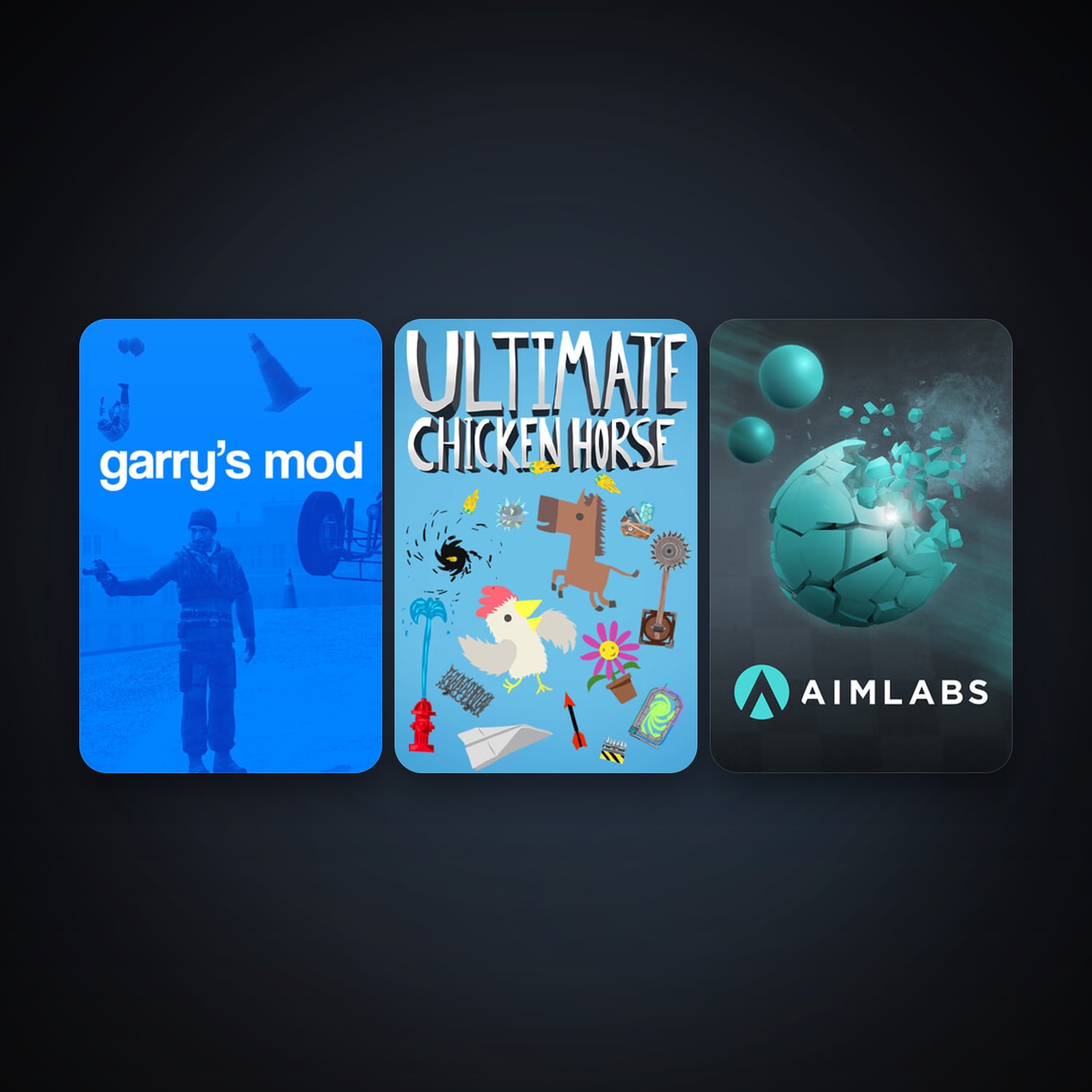 Garry's Mod + Ultimate Chicken Horse, 11 games, clean — HabibiAccounts