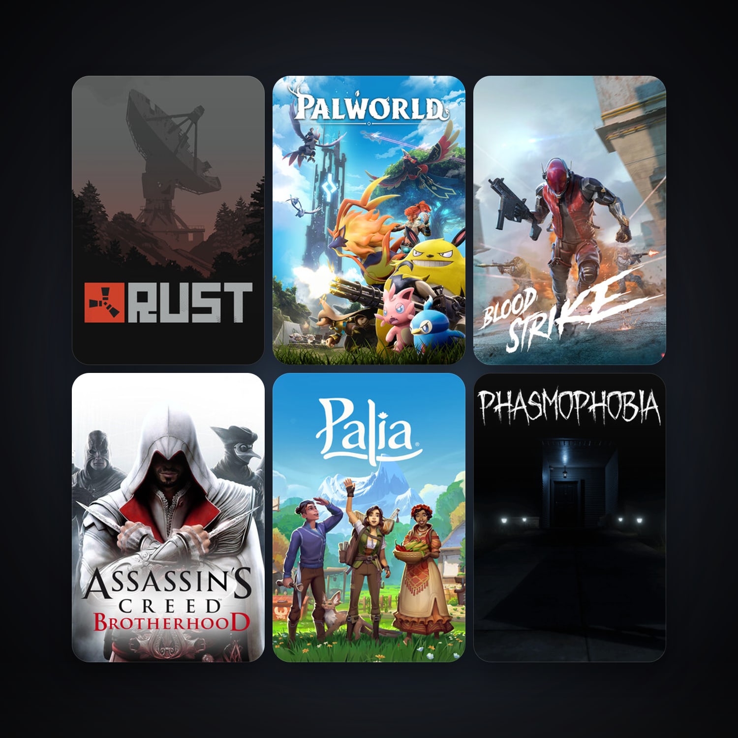 Assassin’s Creed Brotherhood + Dishonored, 63 games, clean — HabibiAccounts