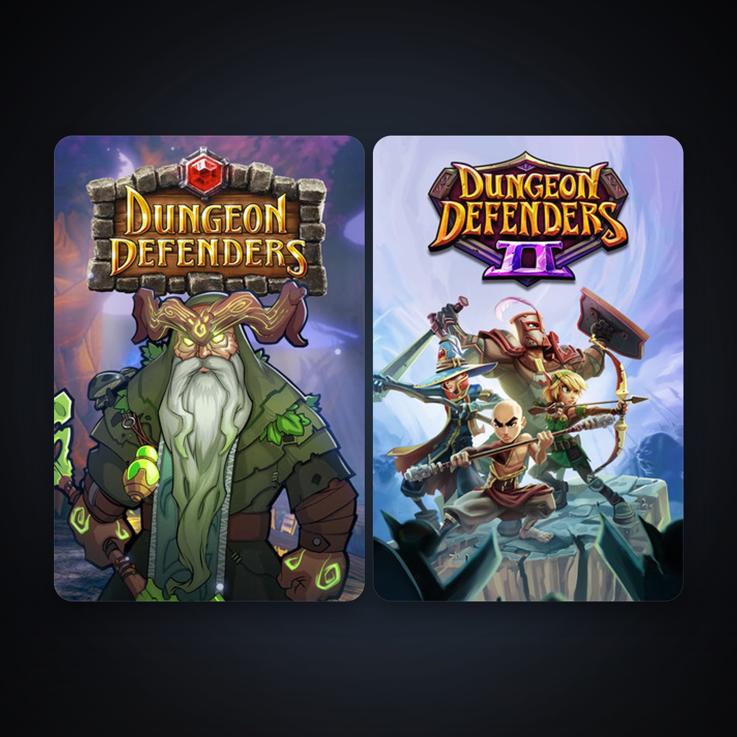 Dungeon Defenders + Dungeon Defenders II, 3 games, clean — HabibiAccounts