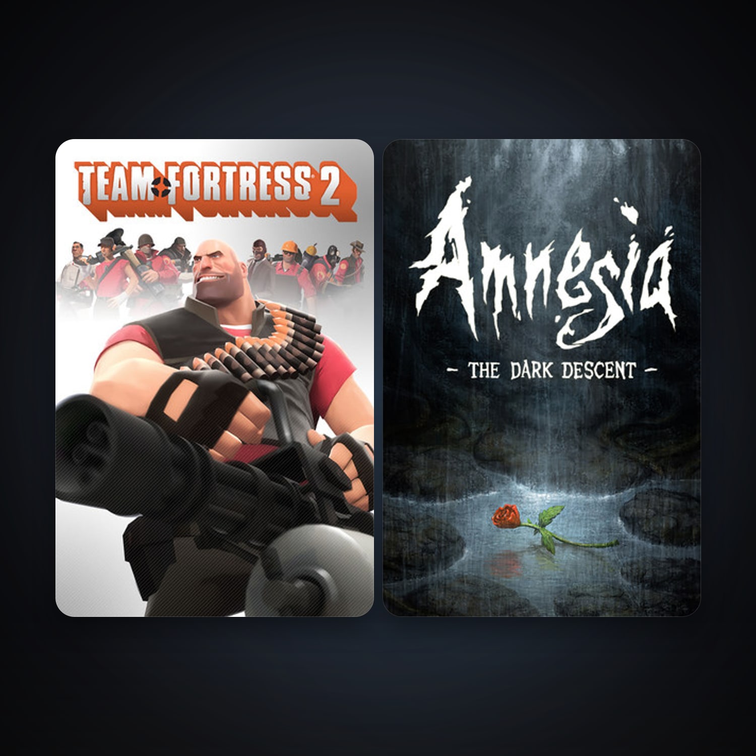 Team Fortress 2 + Amnesia: The Dark Descent, 4 games, clean — HabibiAccounts
