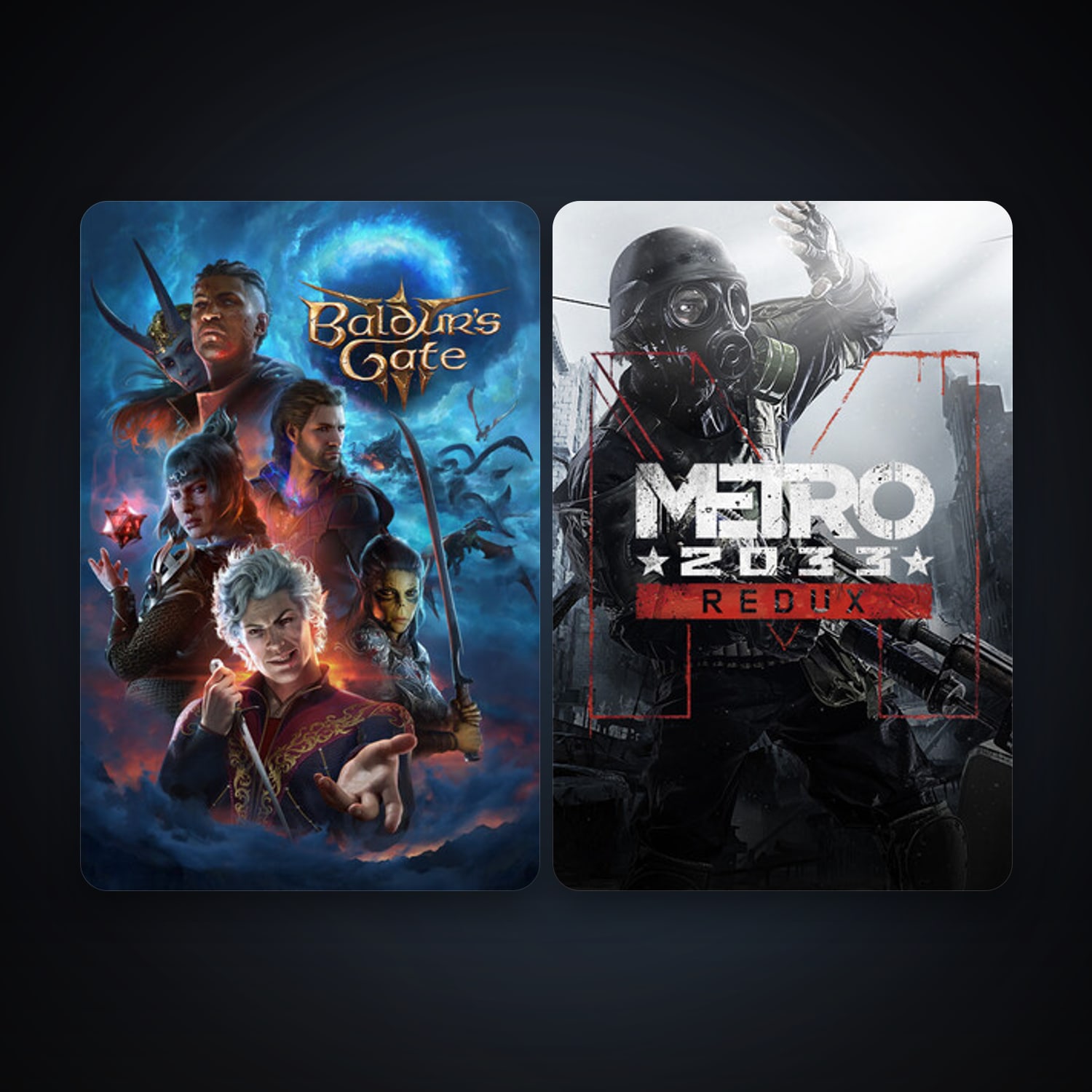 Metro 2033 Redux + Baldur's Gate 3, 2 games, clean — HabibiAccounts