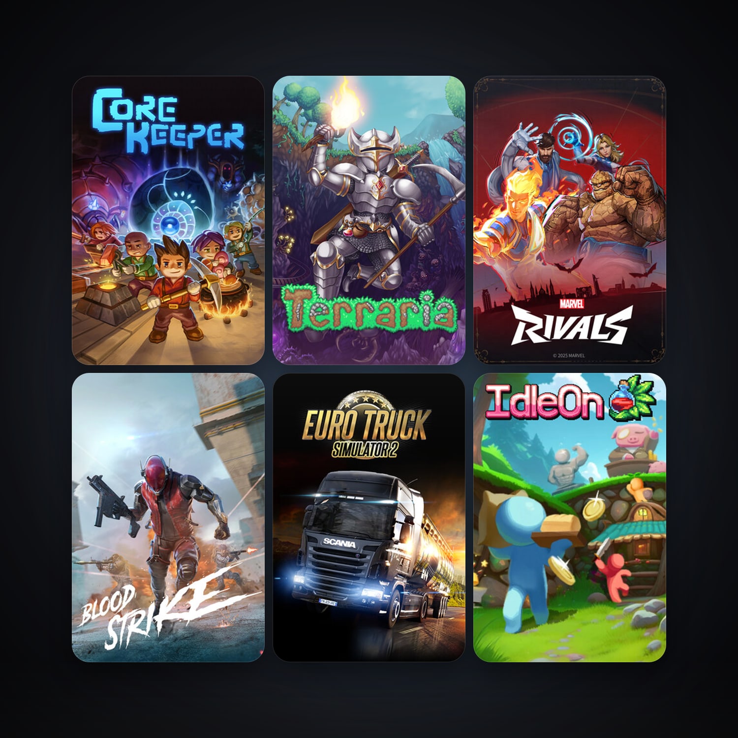 Terraria + Euro Truck Simulator 2, 9 games, clean — HabibiAccounts