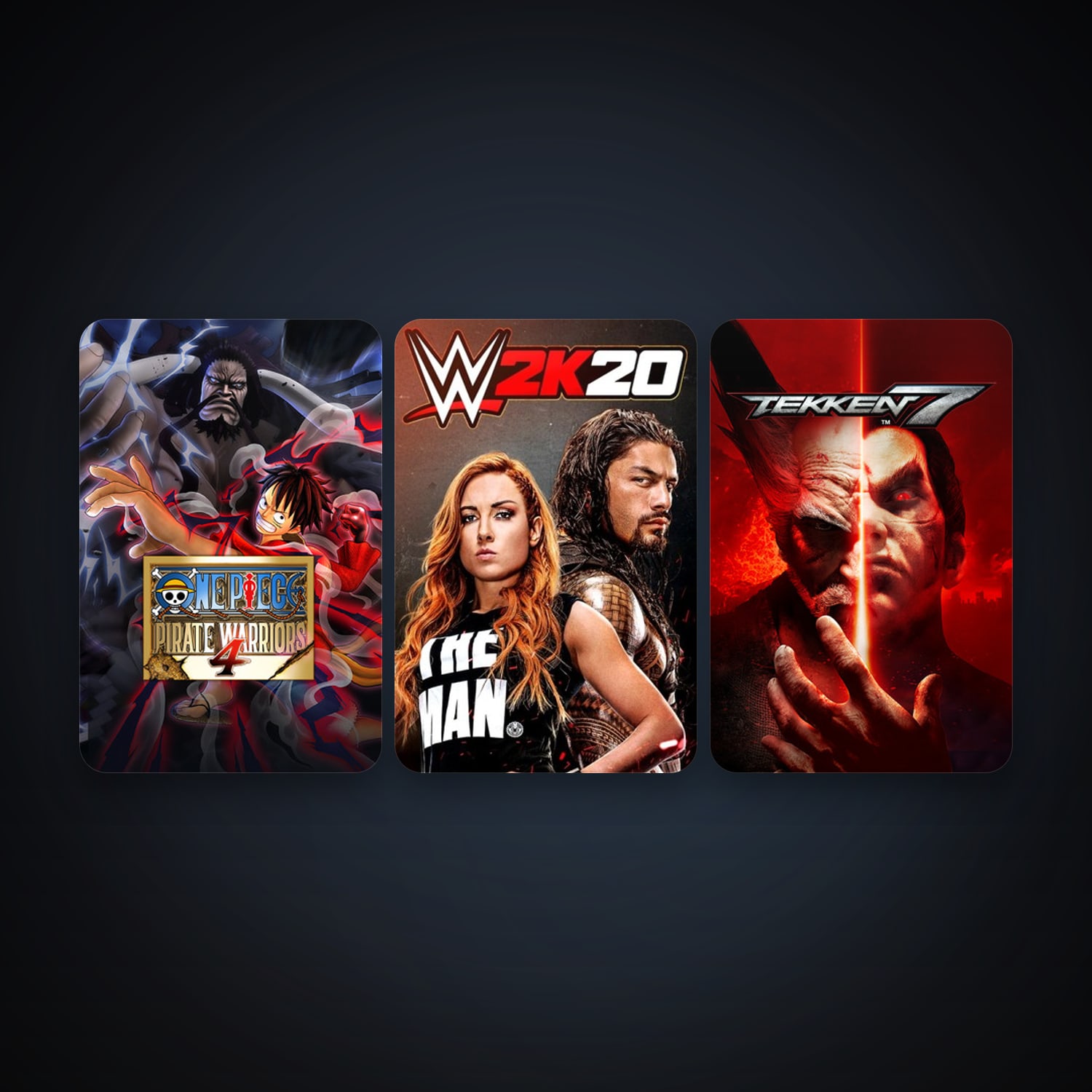 TEKKEN 7 + WWE 2K20, 3 games, clean — HabibiAccounts