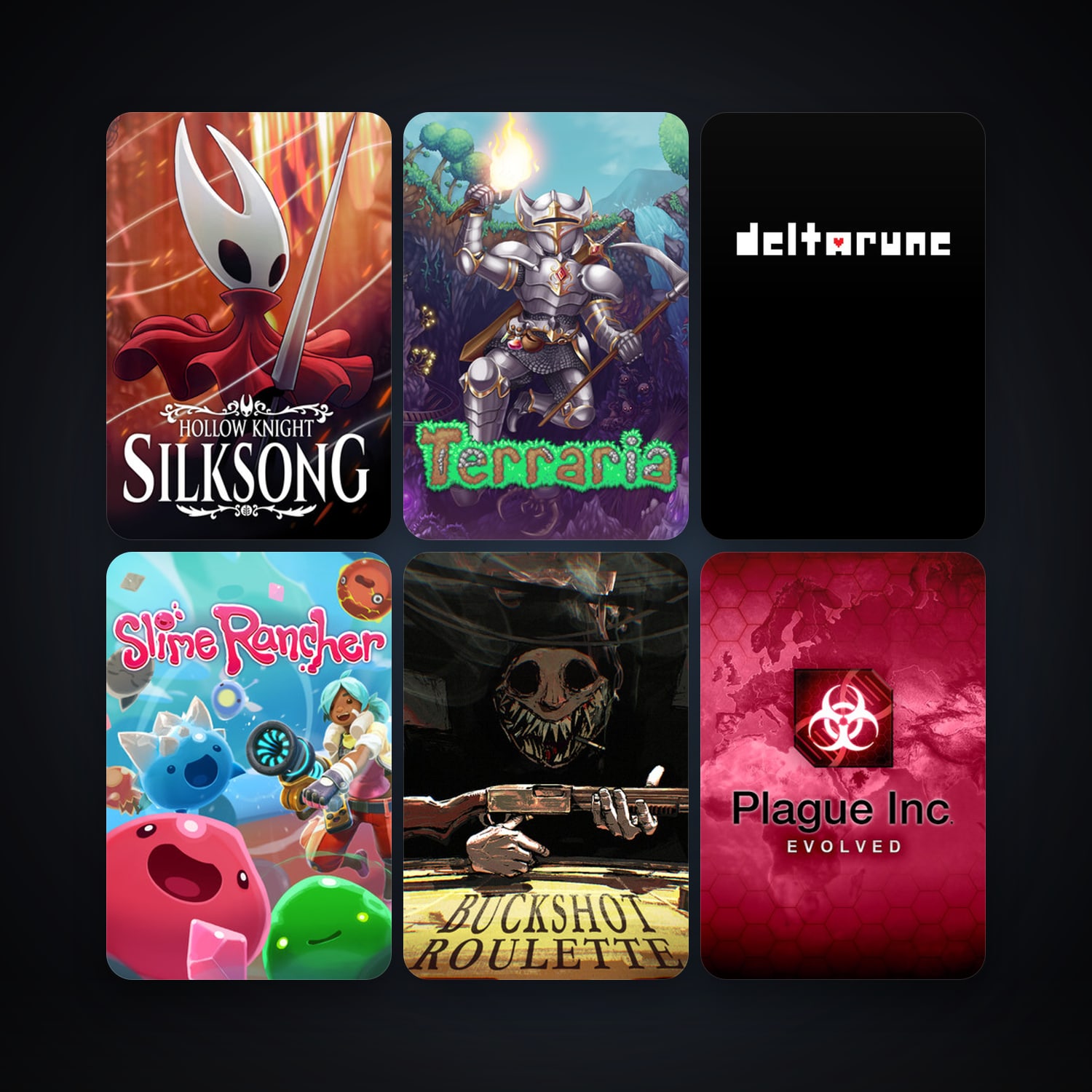 Terraria + Plague Inc: Evolved, 9 games, clean — HabibiAccounts