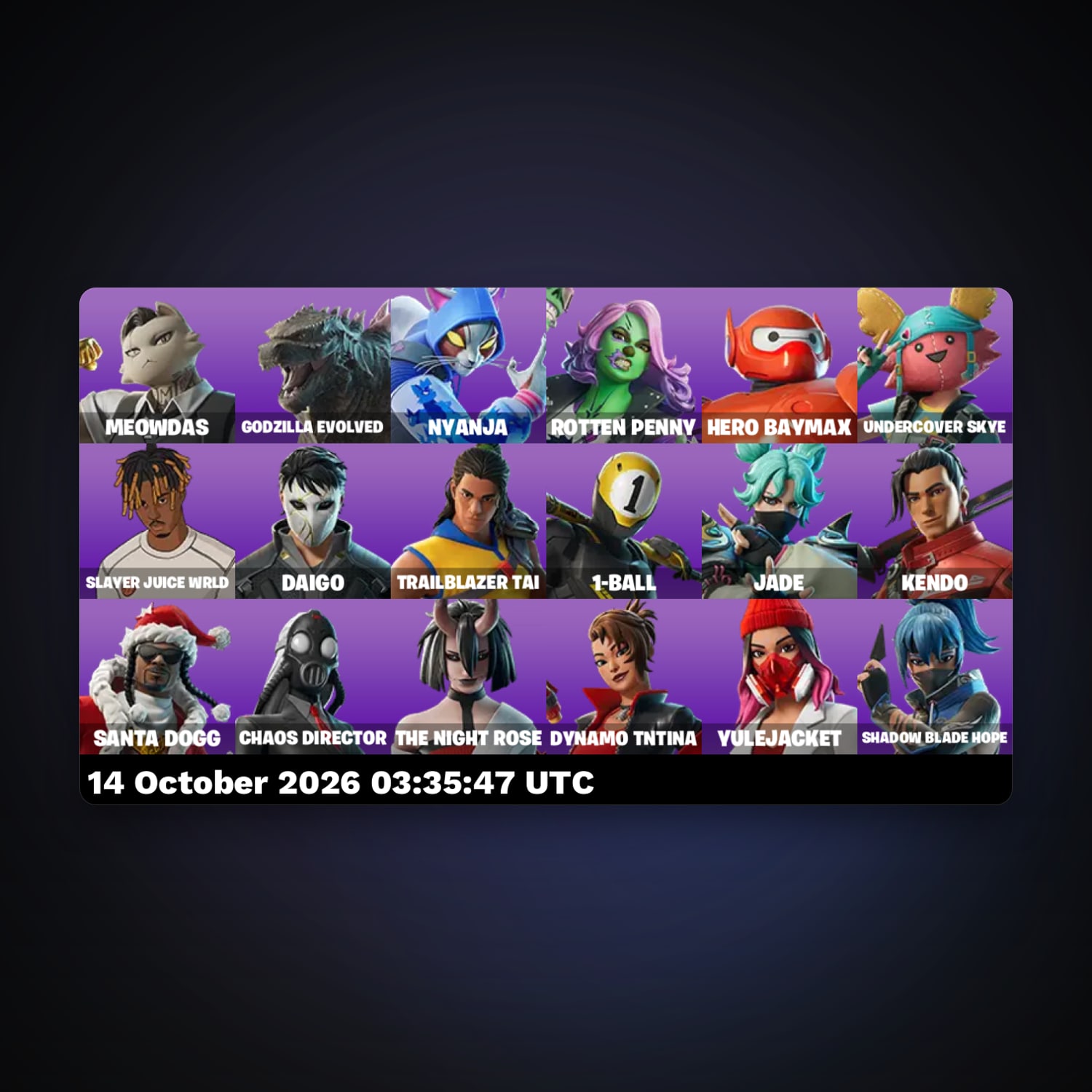 Fortnite account with Meowdas & Godzilla Evolved — 18 skins — lvl 331 — HabibiAccounts