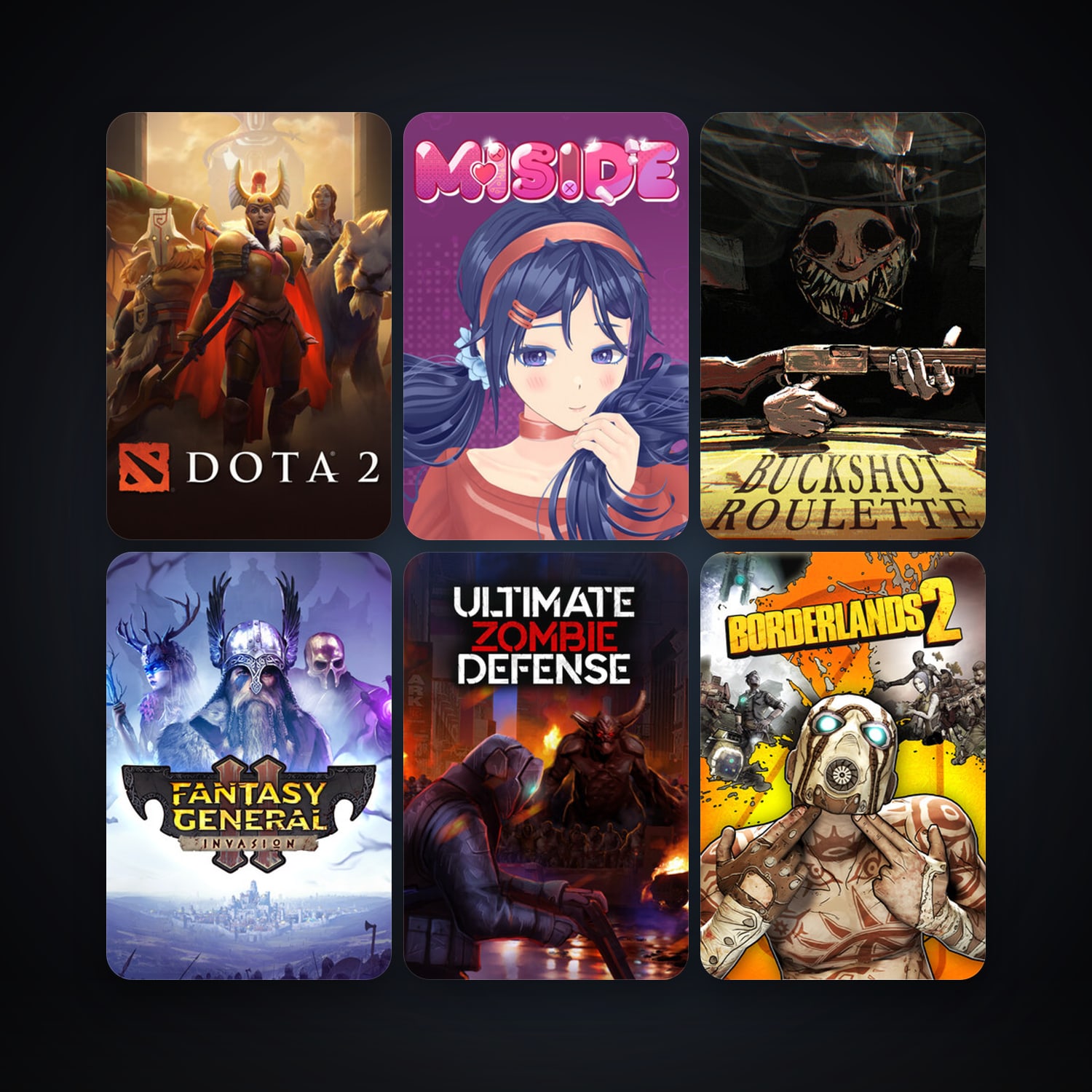Dota 2 + Borderlands 2, 10 games, clean — HabibiAccounts