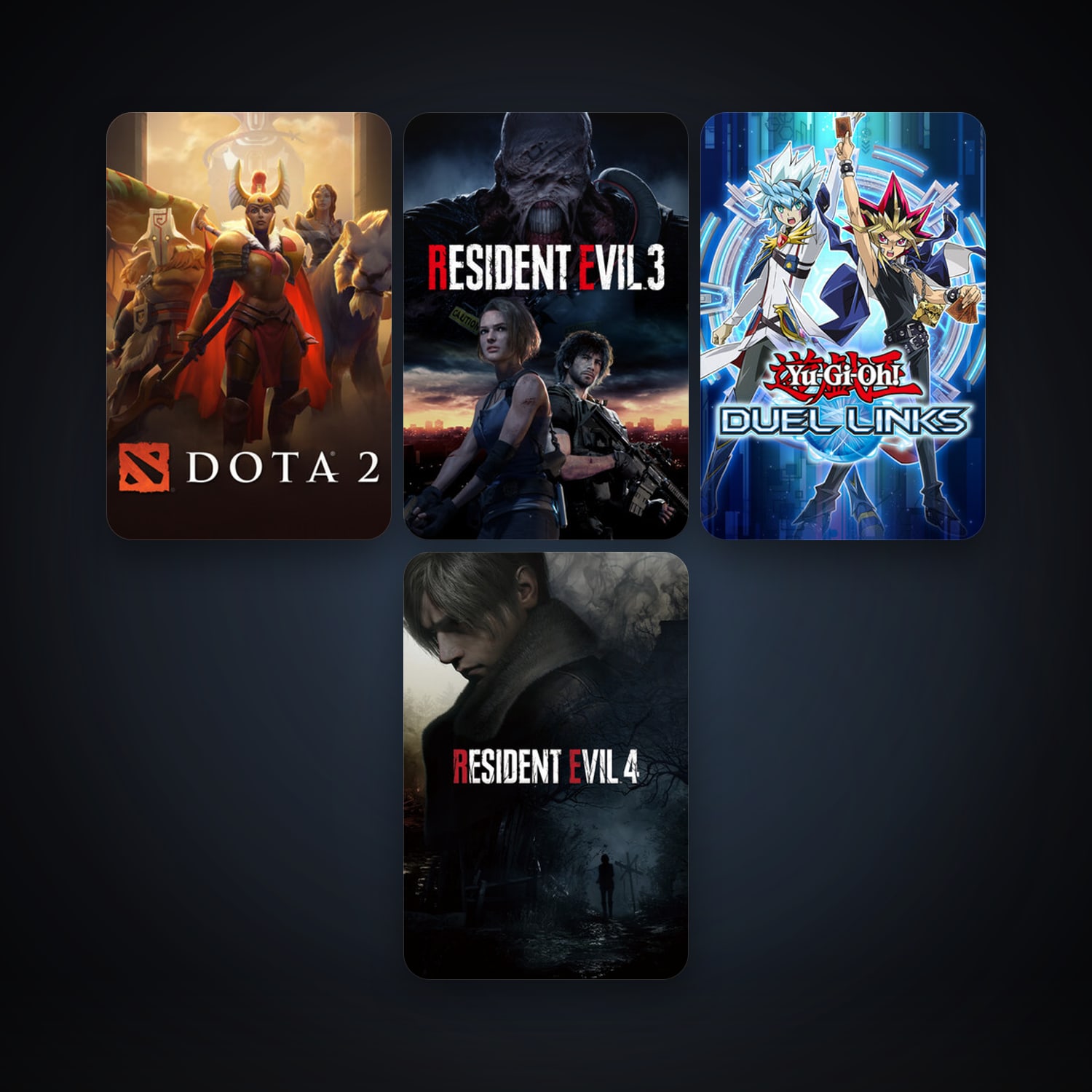 Dota 2 + Yu-Gi-Oh! Duel Links, 5 games, clean — HabibiAccounts