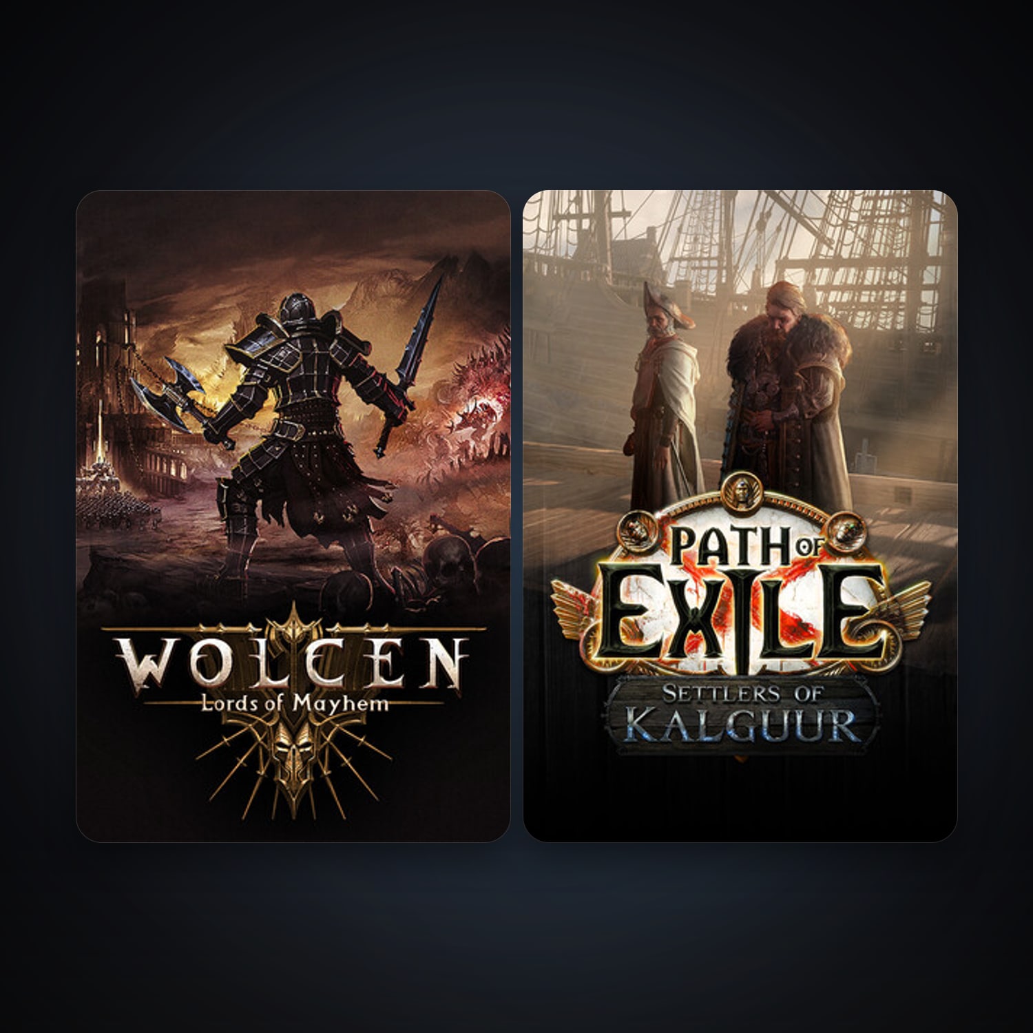 Path of Exile + Wolcen: Lords of Mayhem, 2 games, clean — HabibiAccounts