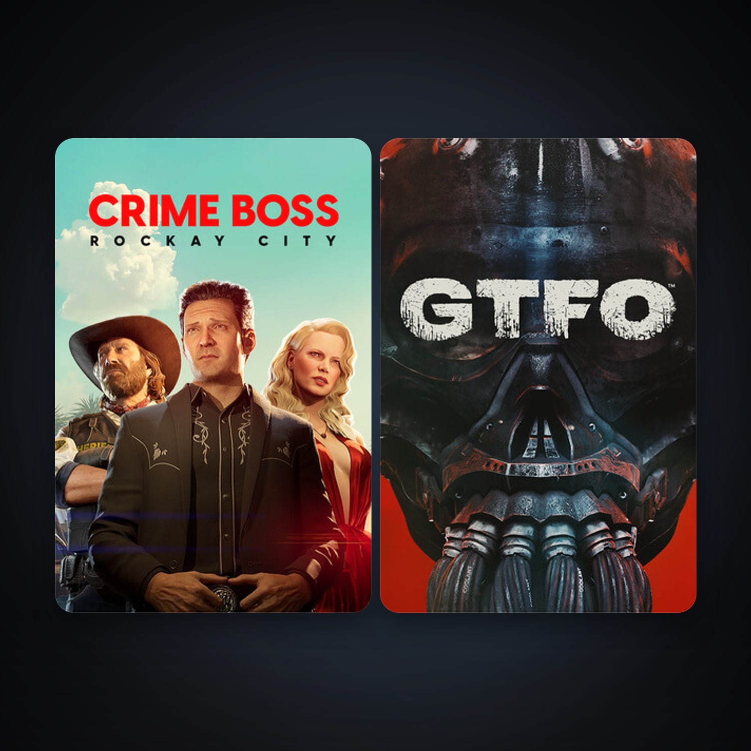 GTFO + Crime Boss: Rockay City, 2 games, clean — HabibiAccounts