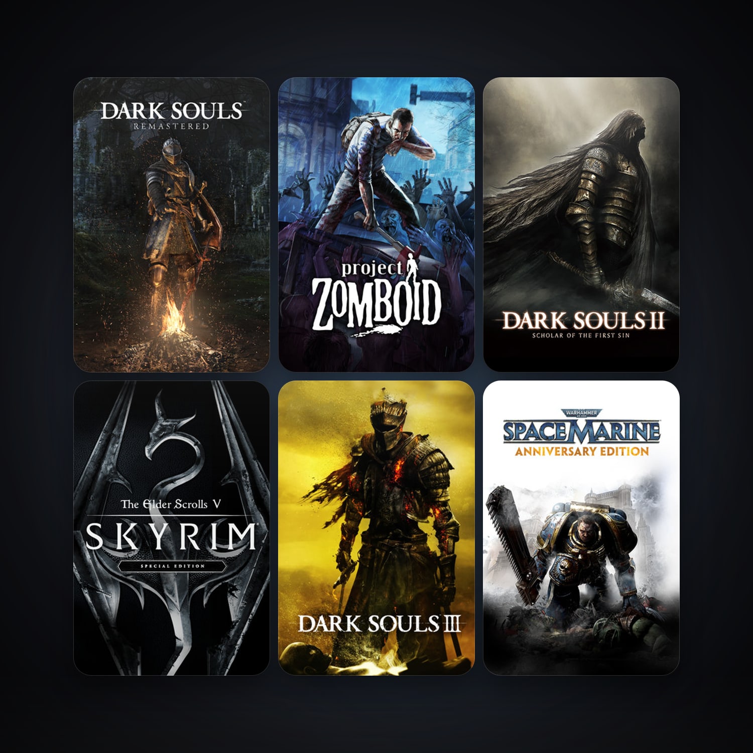 Warhammer 40,000: Space Marine + Project Zomboid, 6 games, clean — HabibiAccounts