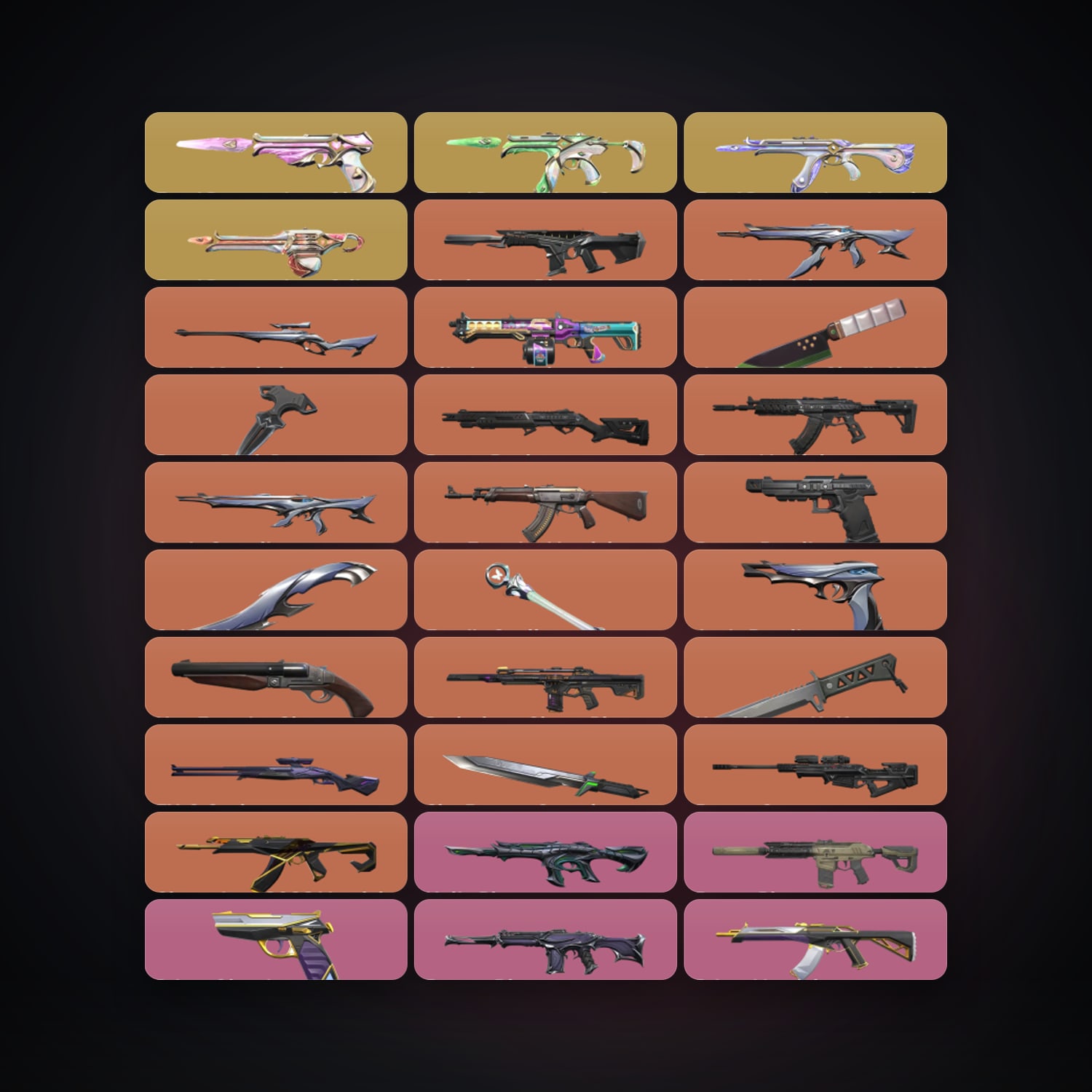 AP Gold 1 locker — 6 knives, 64 skins, lvl 285 — HabibiAccounts