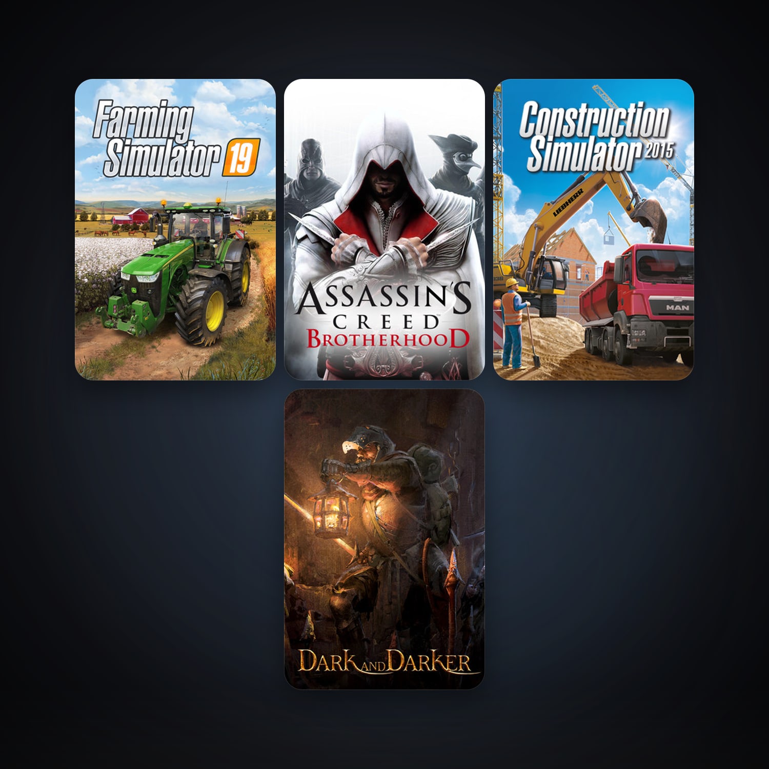 Assassin’s Creed Brotherhood + Construction Simulator 2015, 7 games, clean — HabibiAccounts