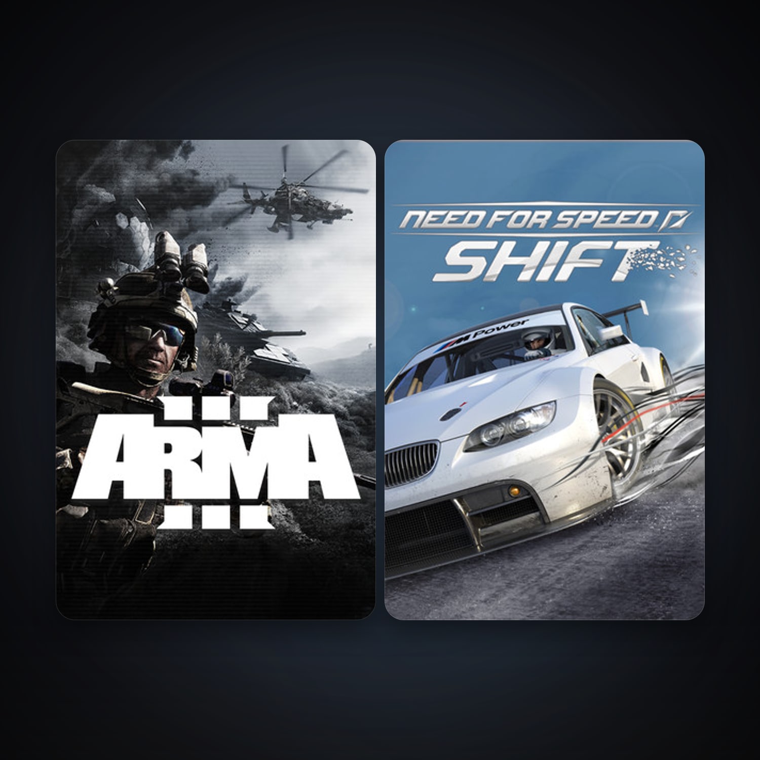 Need for Speed: Shift + Arma 3, 3 games, clean — HabibiAccounts