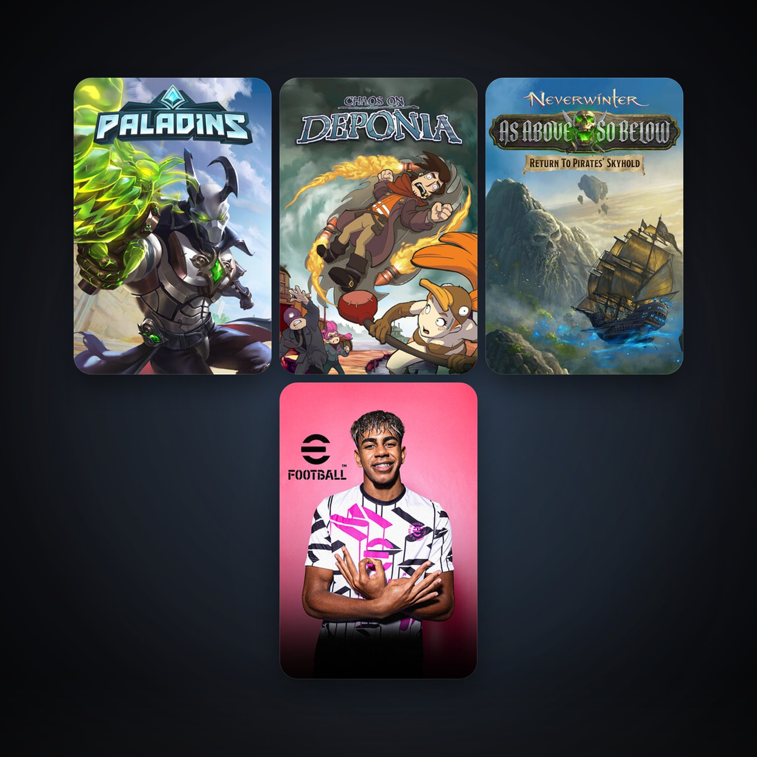 Neverwinter + Chaos on Deponia, 13 games, clean — HabibiAccounts