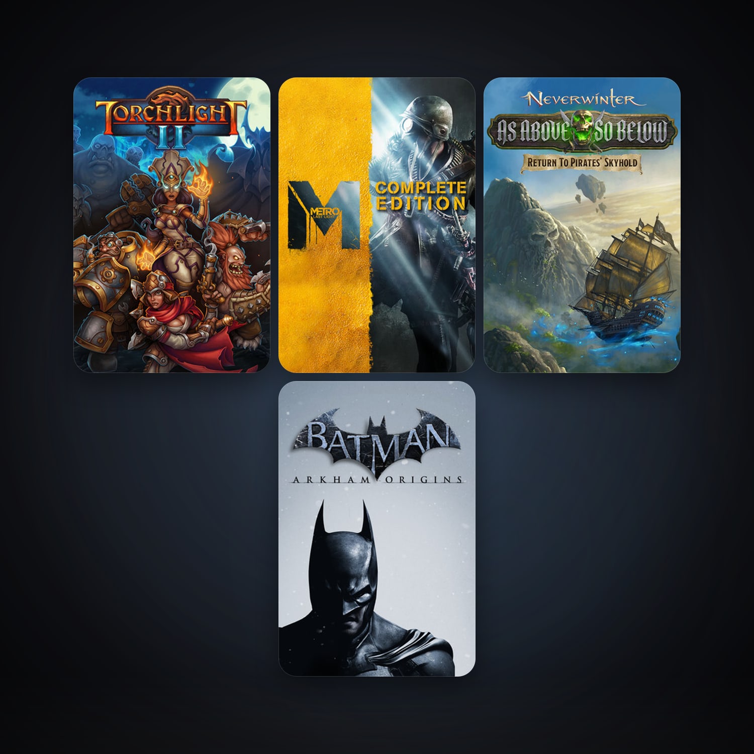 Metro: Last Light + Neverwinter, 6 games, clean — HabibiAccounts