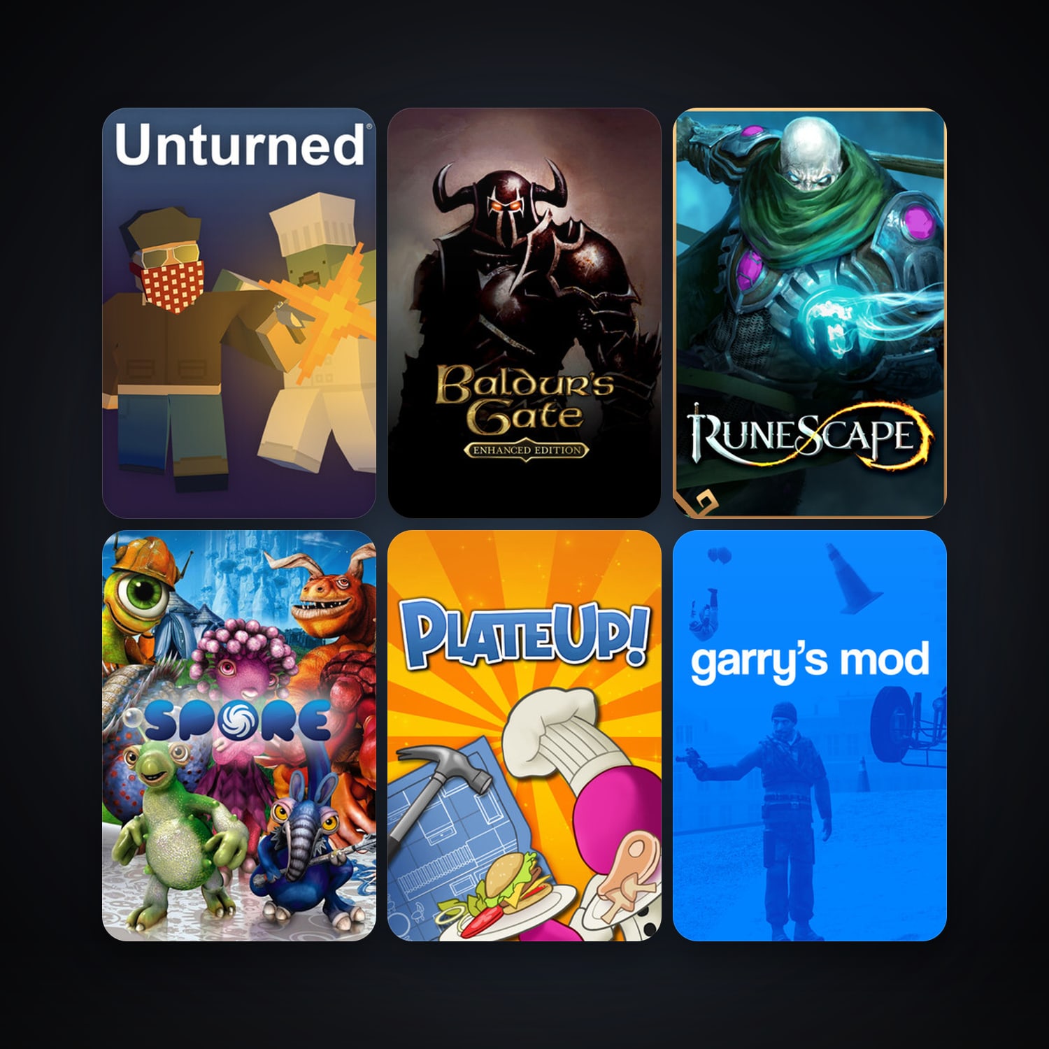 Garry's Mod + SPORE, 30 games, clean — HabibiAccounts