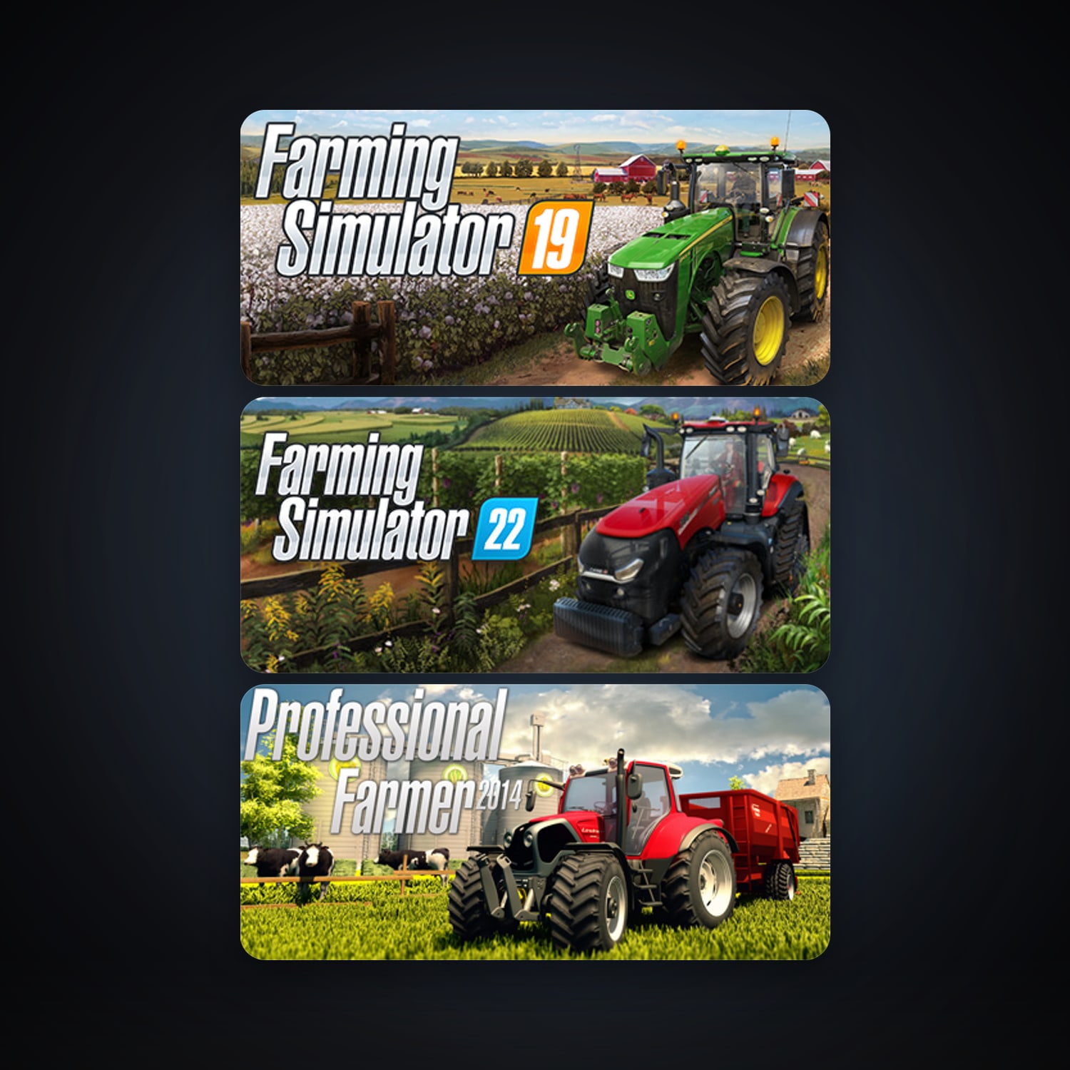 Professional Farmer 2014 + Farming Simulator 19, 3 games, clean — HabibiAccounts