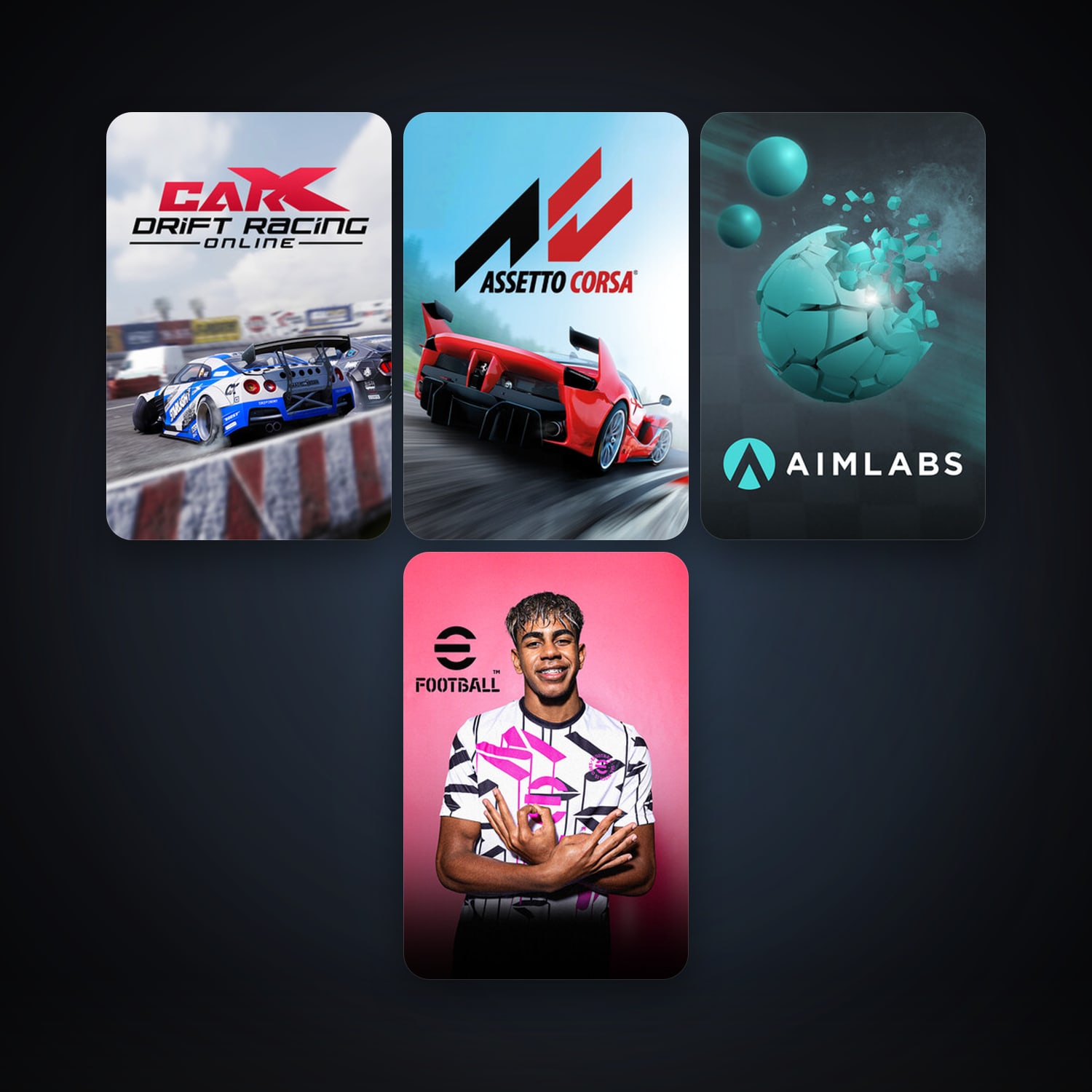 Assetto Corsa + CarX Drift Racing Online, 14 games, clean — HabibiAccounts