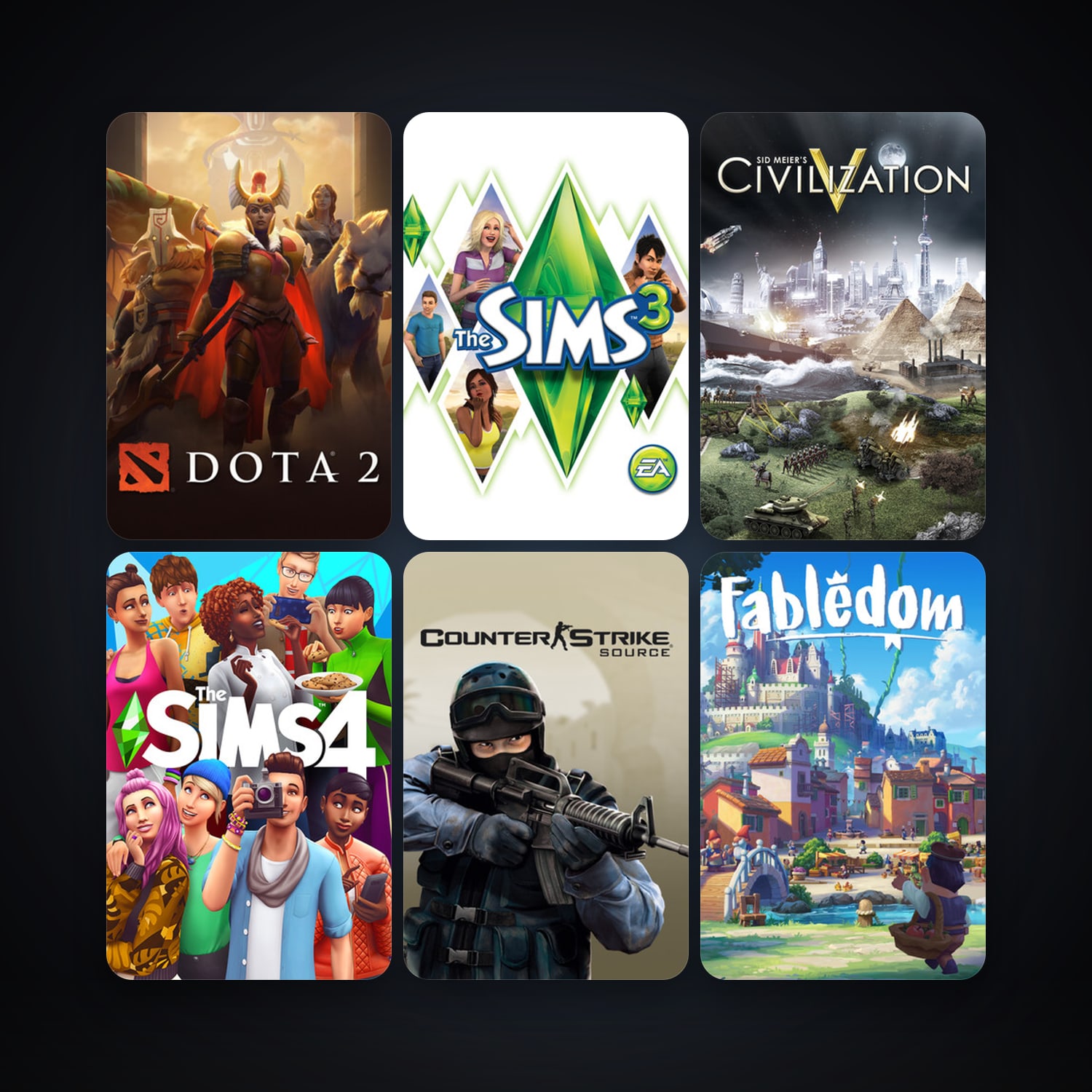 Counter-Strike + Counter-Strike: Source, 54 games, Steam 11, clean — HabibiAccounts