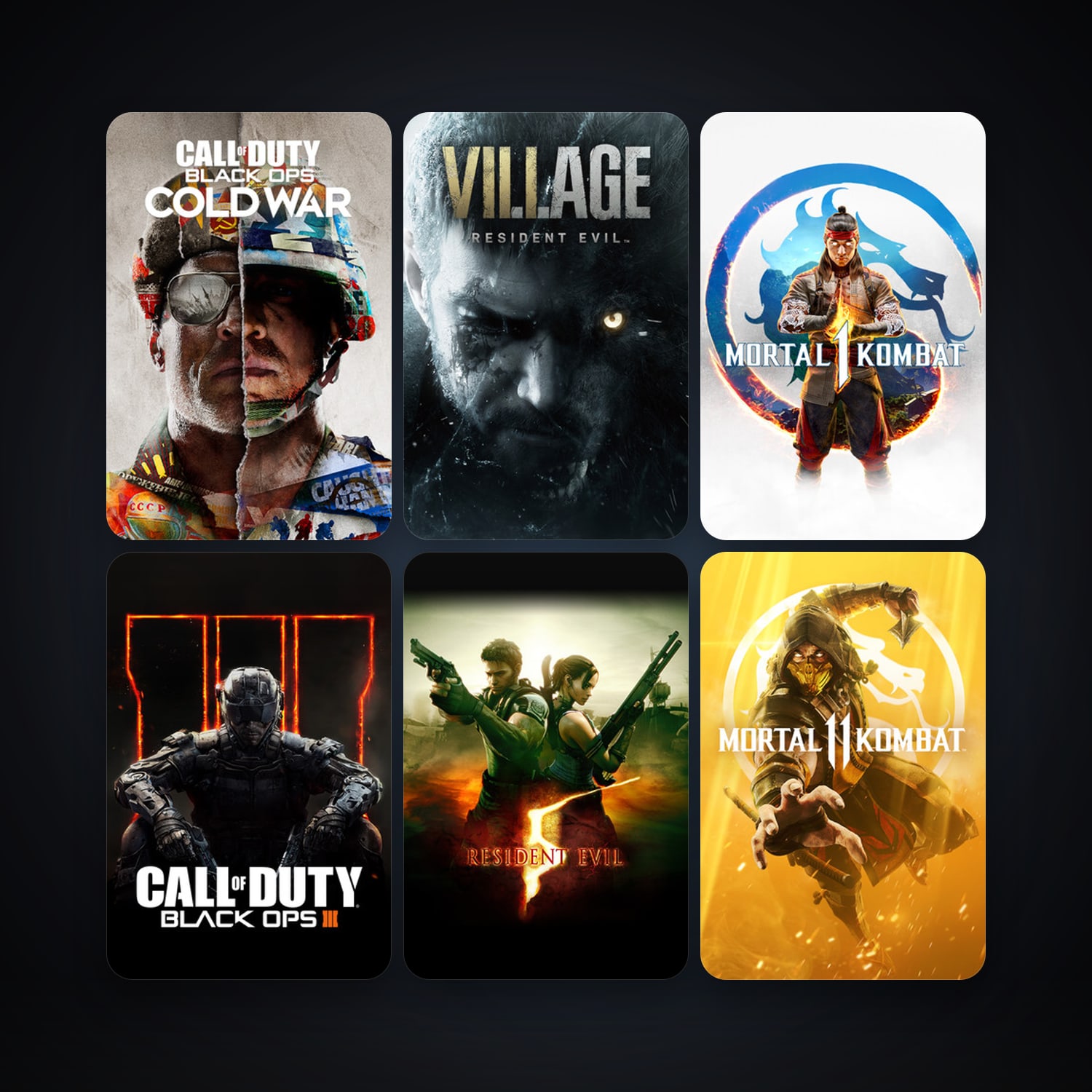 Resident Evil 5 + Call of Duty: Black Ops III, 41 games, clean — HabibiAccounts