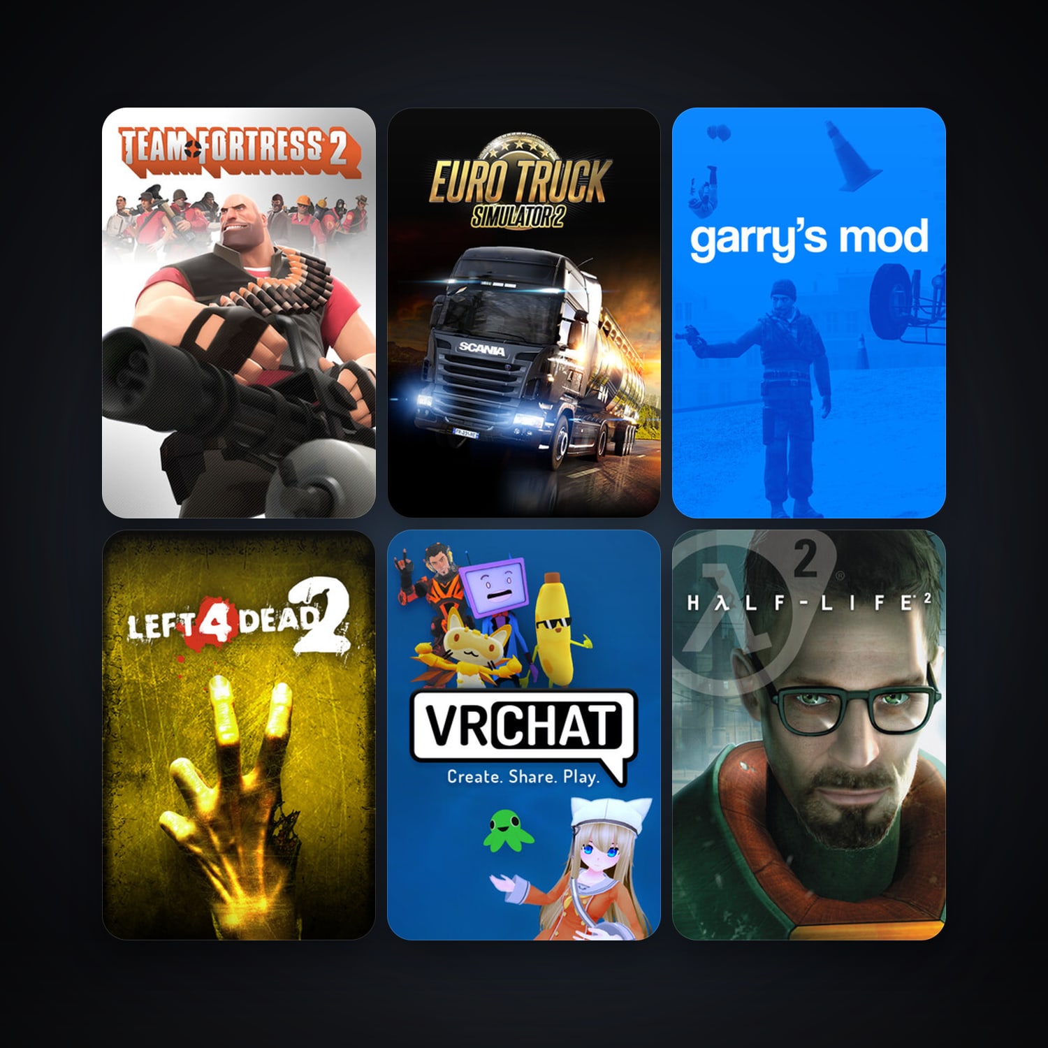 Half-Life + Half-Life 2, 46 games, clean — HabibiAccounts