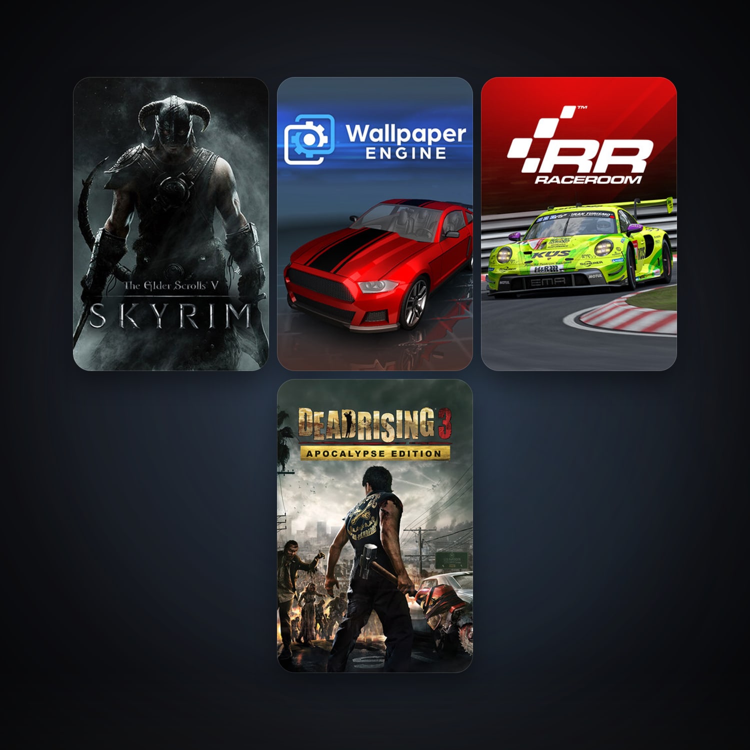The Elder Scrolls V: Skyrim + RaceRoom Racing Experience, 8 games, clean — HabibiAccounts