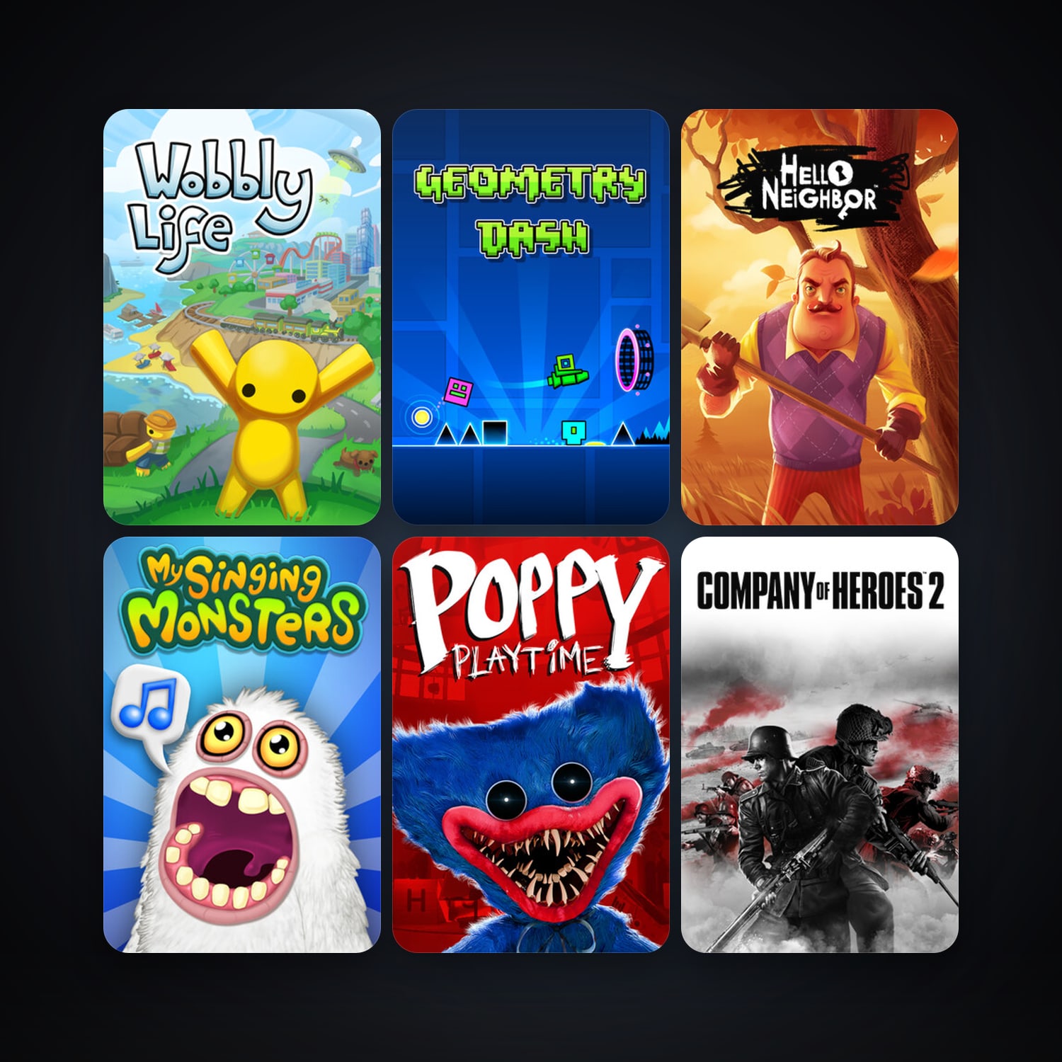 Company of Heroes 2 + Geometry Dash, 23 games, clean — HabibiAccounts