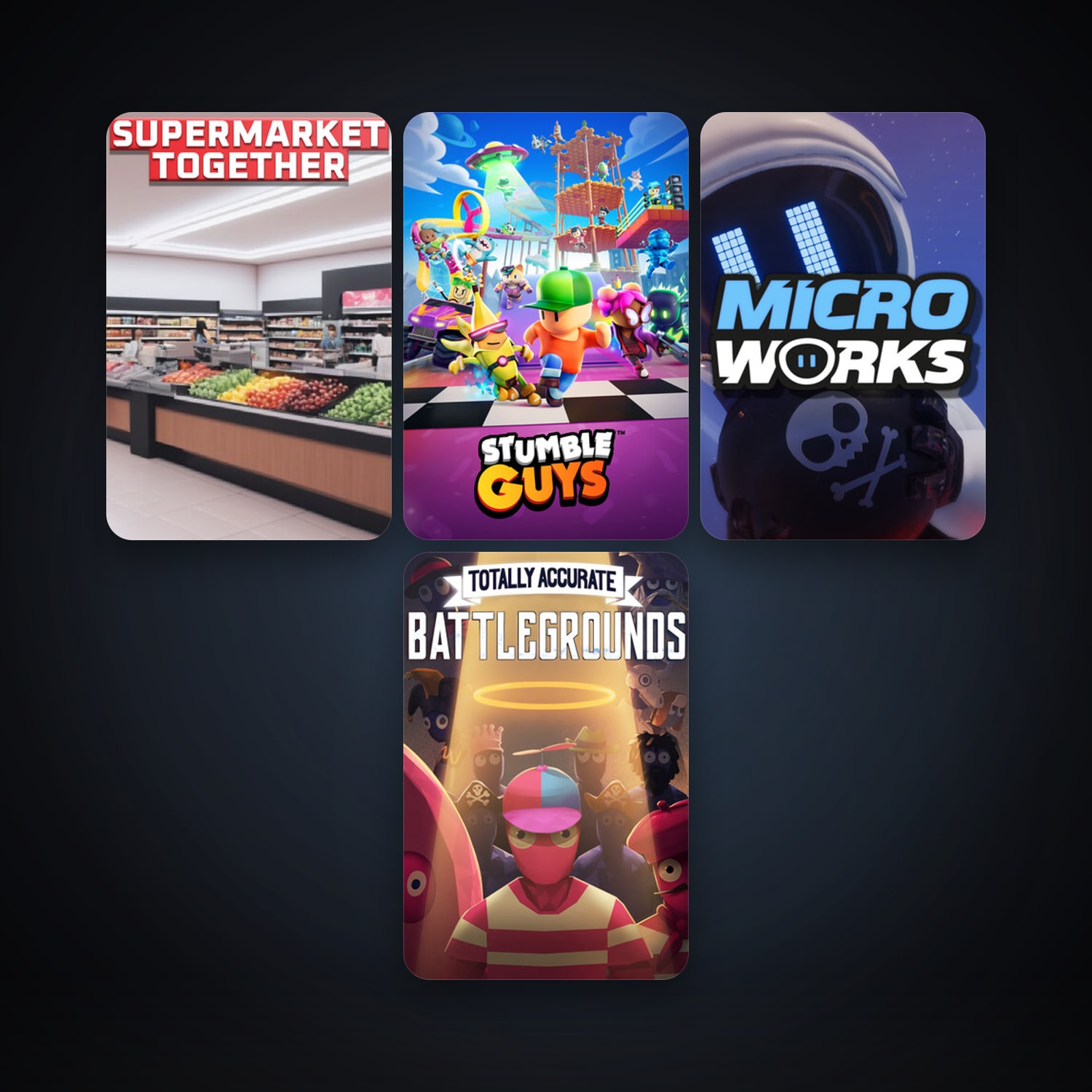 Totally Accurate Battlegrounds + MicroWorks, 10 games, clean — HabibiAccounts