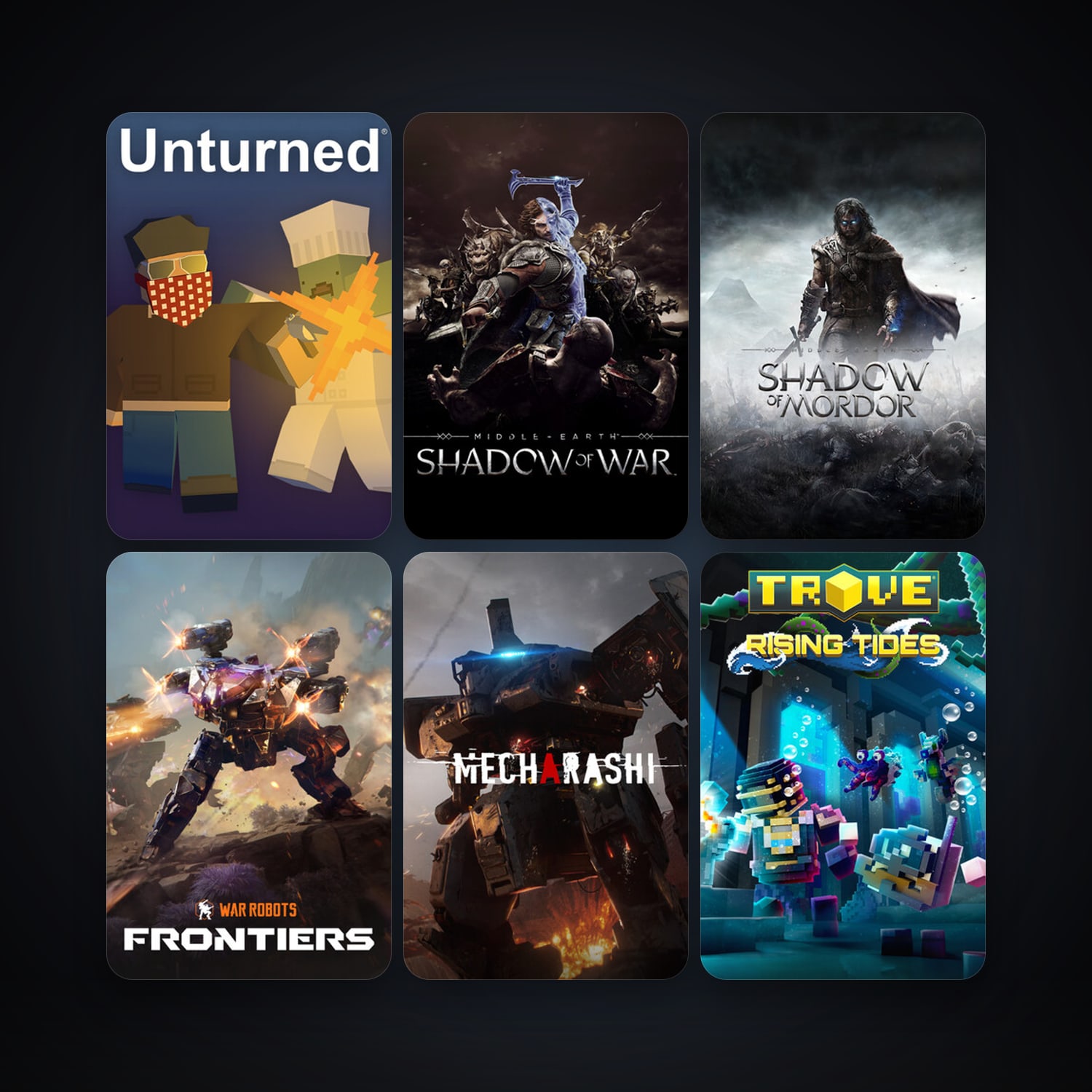 Middle-earth: Shadow of Mordor + Trove, 10 games, clean — HabibiAccounts