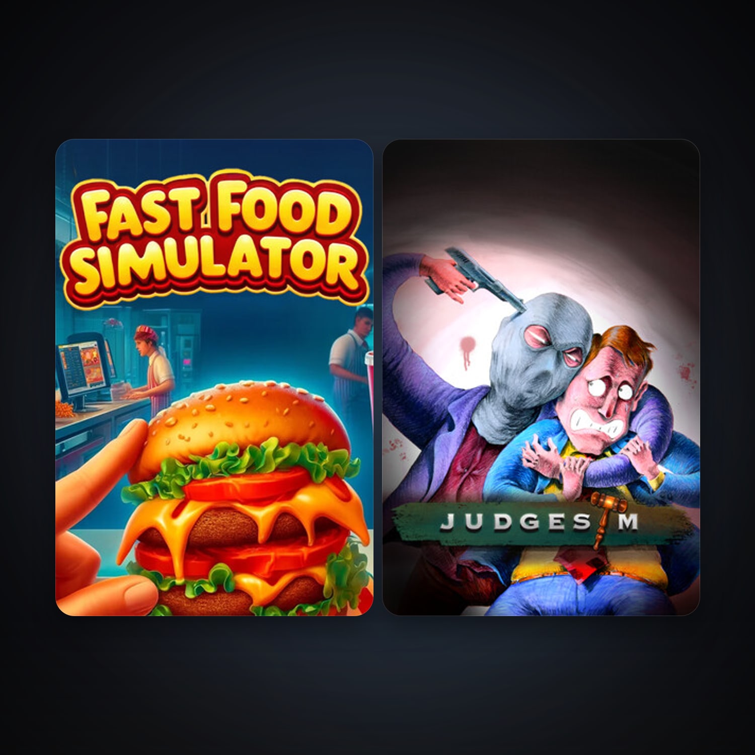 Fast Food Simulator + JudgeSim, 5 games, clean — HabibiAccounts