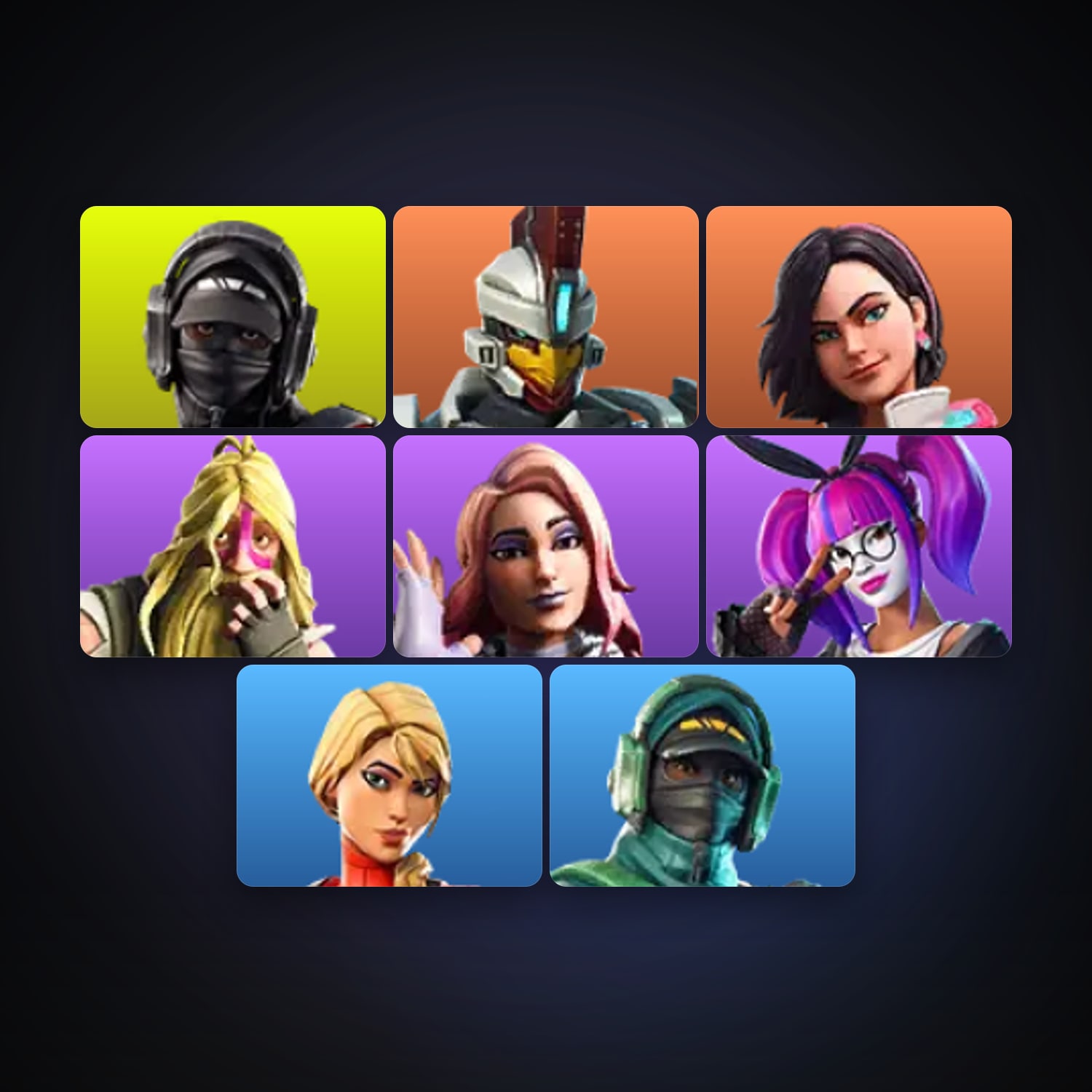 Fortnite account with Stealth Reflex & Sentinel — 8 skins — 2.5K V-Bucks — lvl 45 — HabibiAccounts