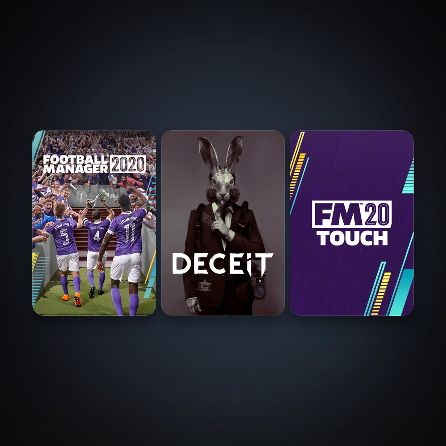 Deceit + Football Manager 2020, 5 games, clean — HabibiAccounts