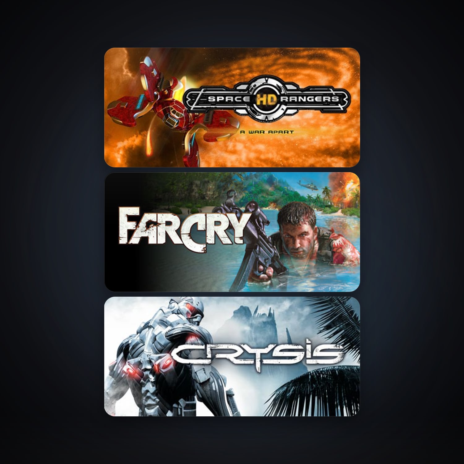 Far Cry + Crysis, 3 games, clean — HabibiAccounts