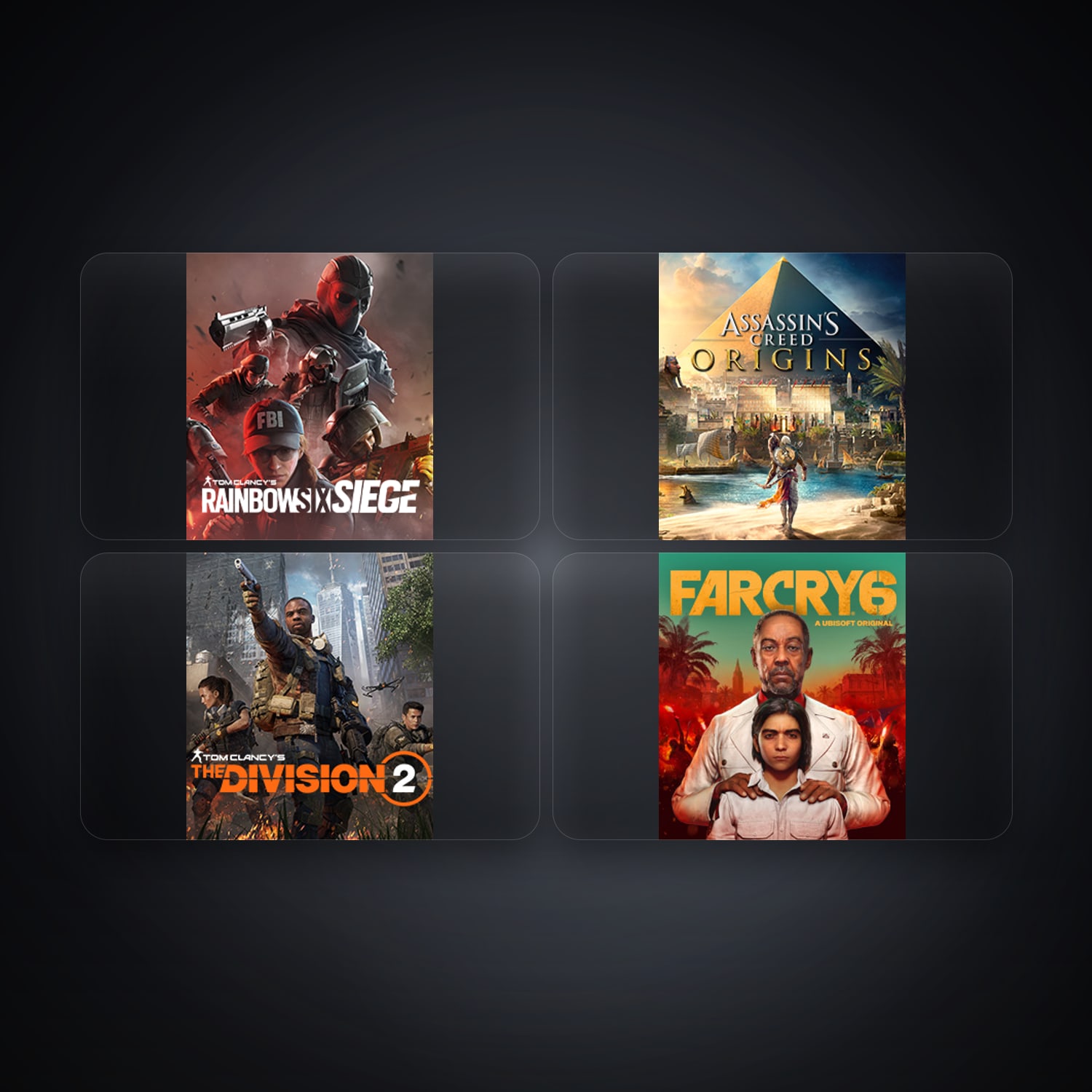 Ubisoft Tom Clancy's Rainbow Six Siege + Assassin's Creed Origins — BE — 5 games — HabibiAccounts